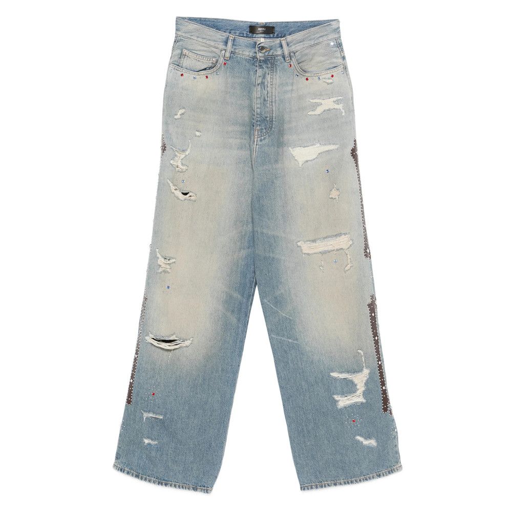 Amiri Amiri BLUE Denim - Wide-Leg Jeans Size US 30 / EU 46 - 1 Thumbnail