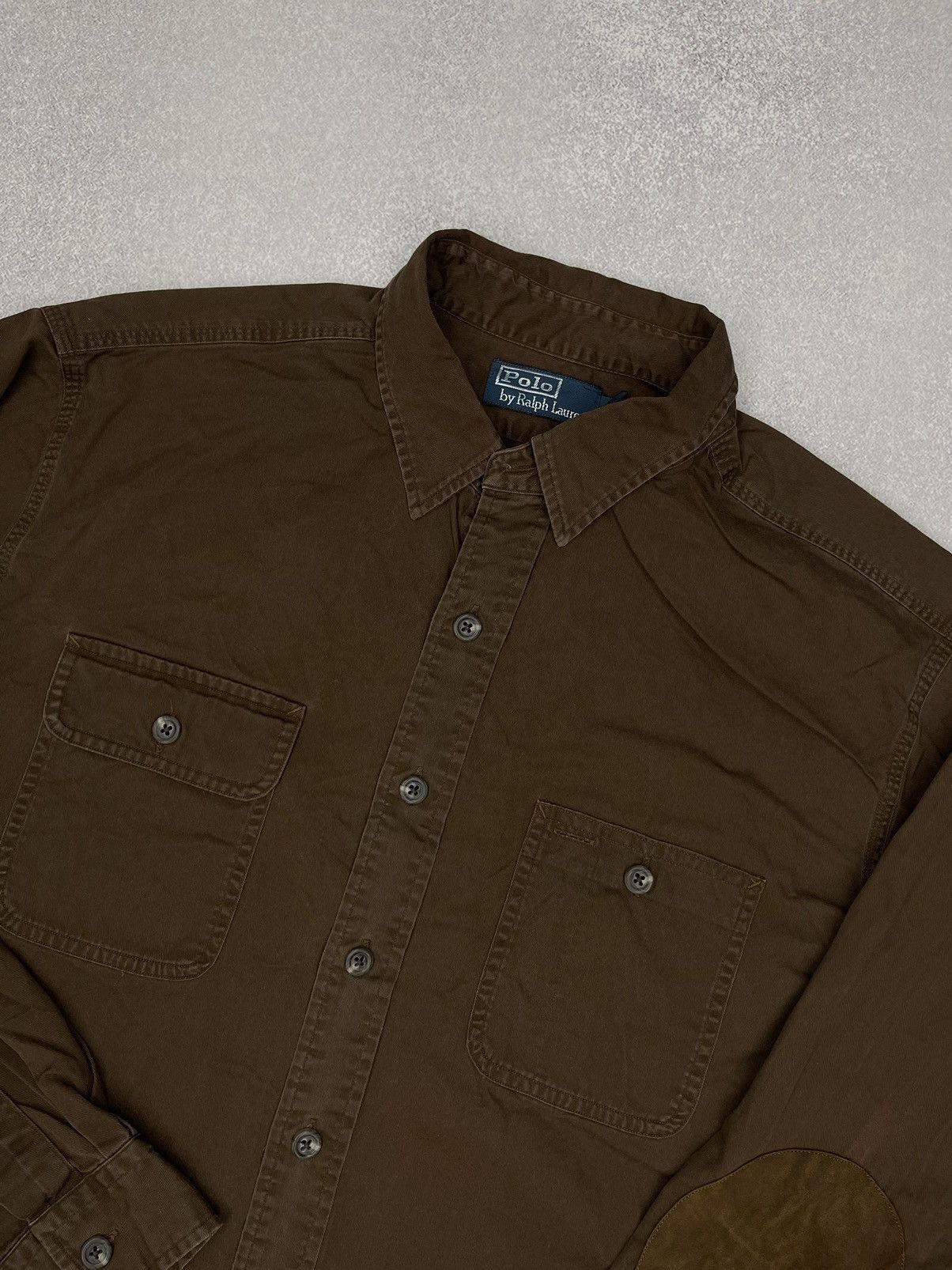Polo Ralph Lauren Vintage Polo Ralph Lauren Brown Shirt Y2K Rugby Size XL Size US XL / EU 56 / 4 - 3 Thumbnail