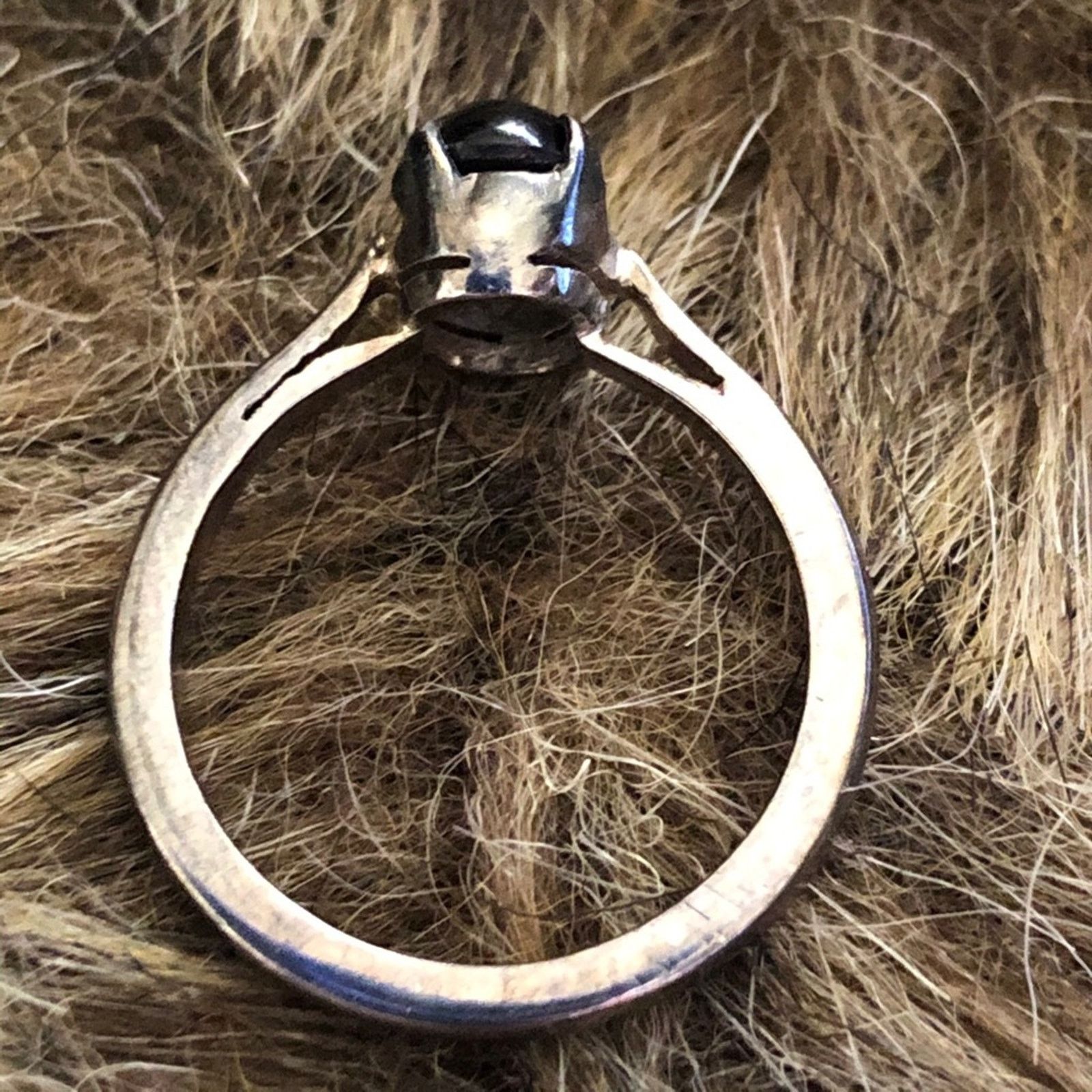 Vintage Vintage black onyx silver tone ring & earring set Size ONE SIZE - 11 Thumbnail
