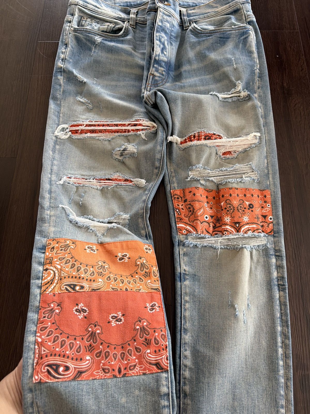 Amiri Amiri Orange Bandana Patchwork Size US 34 / EU 50 - 2 Thumbnail