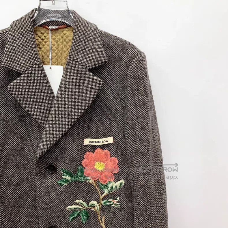 Gucci Gucci Coffee-coloured floral embroidered wool lapel single Size US S / EU 44-46 / 1 - 3 Thumbnail