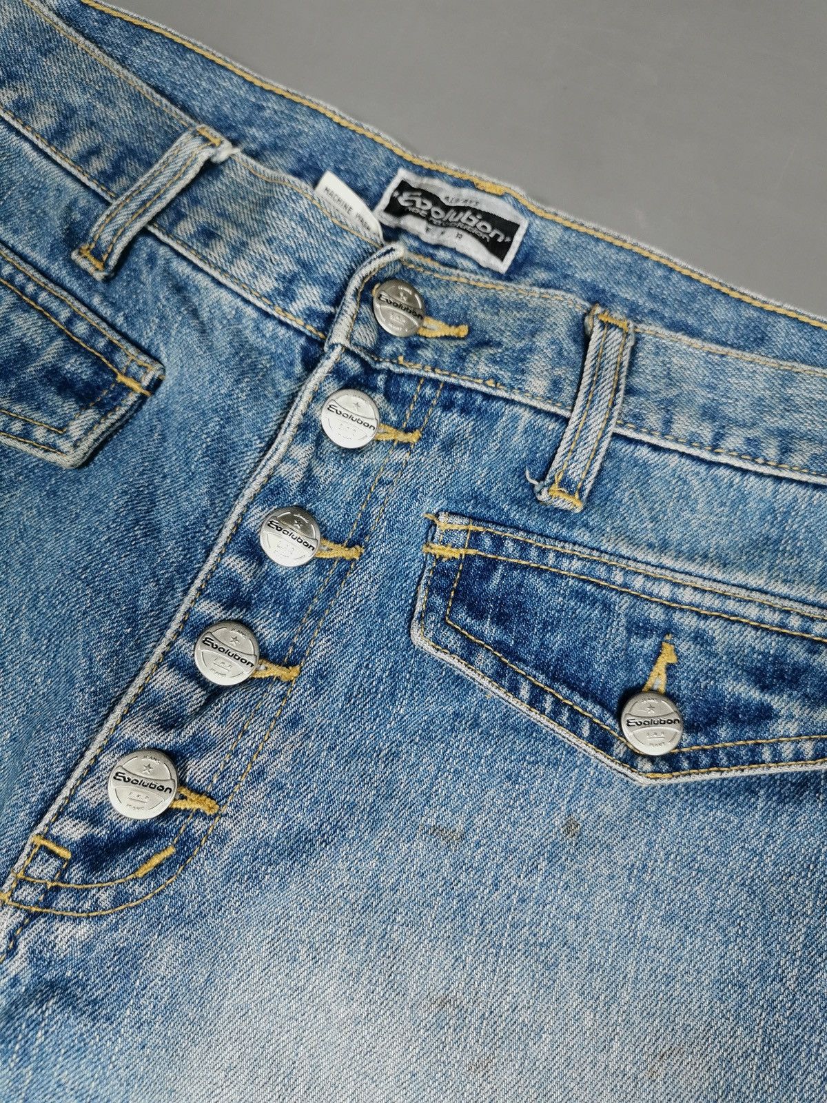 Japanese Brand Flared Evolution Japan Jeans Size US 31 - 3 Thumbnail