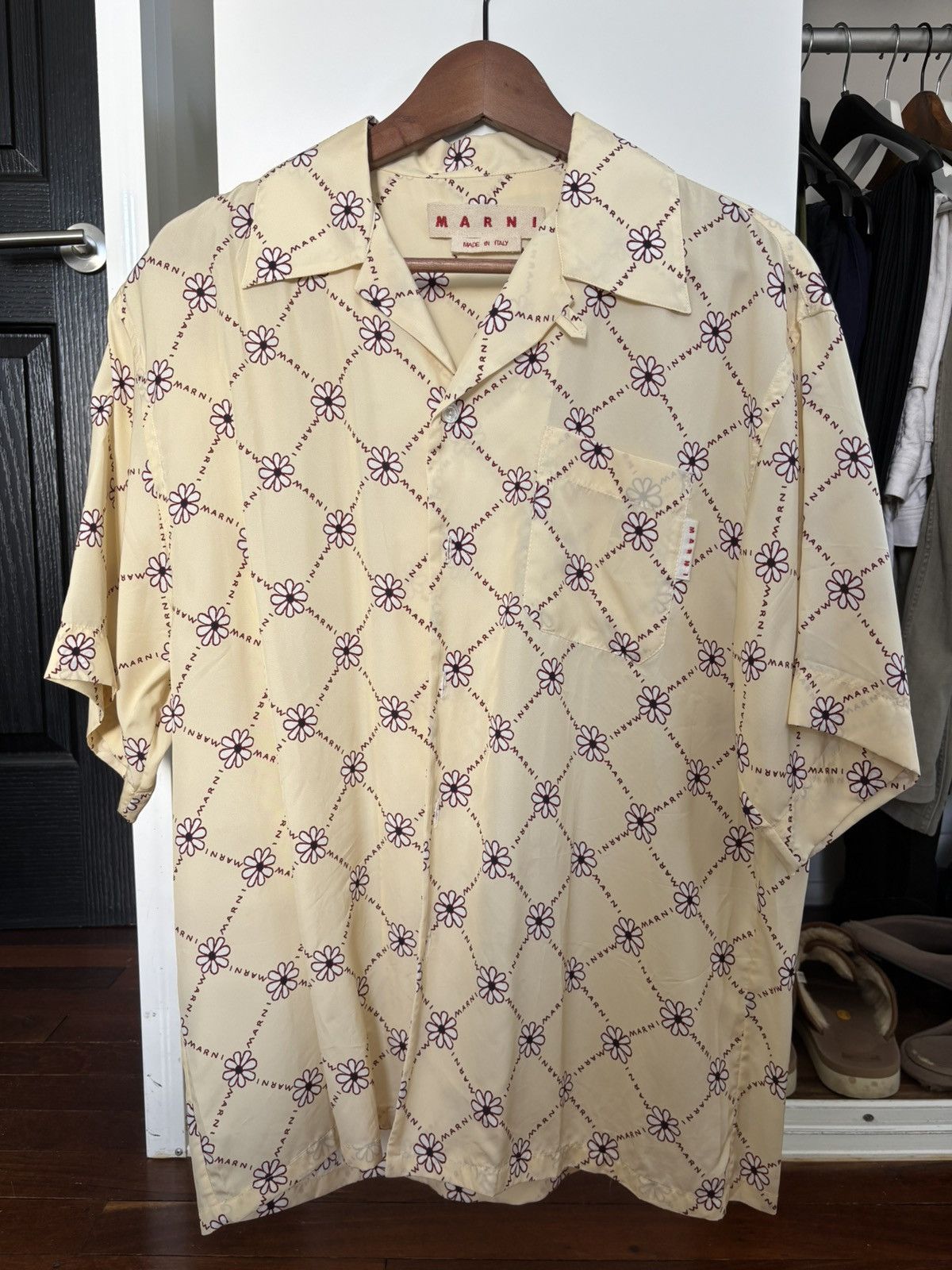 Marni Marni Viscose Toile Bowling Shirt Size US S / EU 44-46 / 1 - 1 Thumbnail