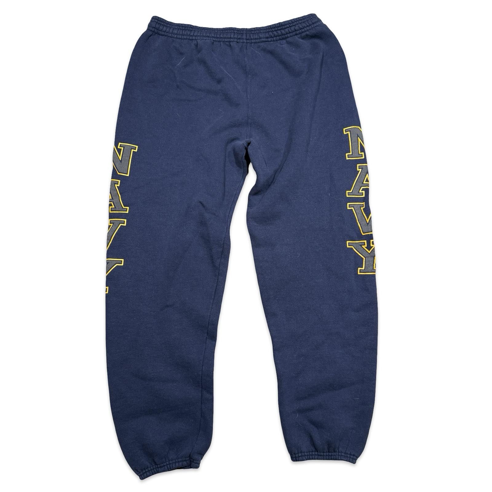 Other Navy Blue Men's Sweatpants with 'NAVY' Print Size US 34 / EU 50 - 5 Thumbnail