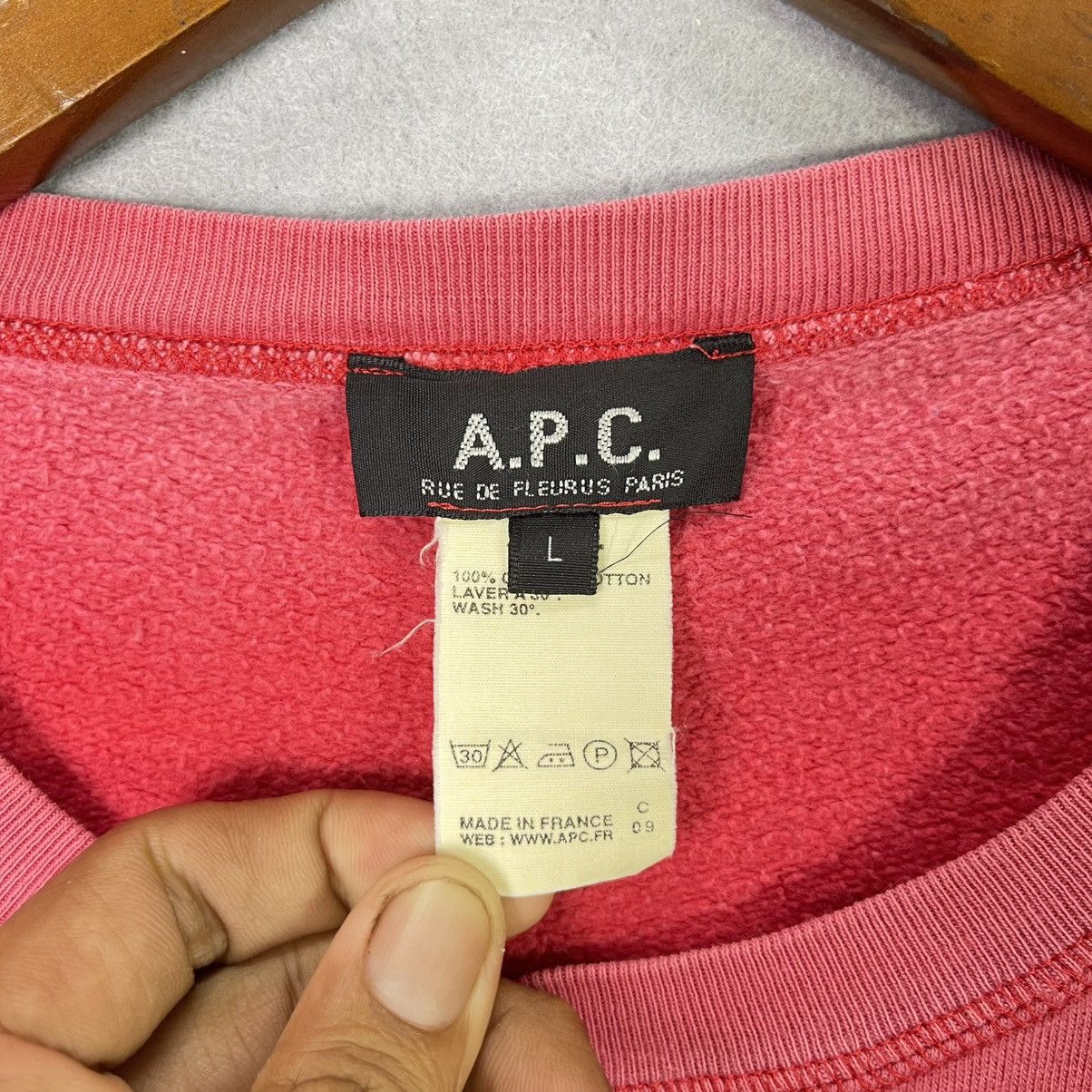 A.P.C. A.P.C. Paris Minimalist Pink Sweatshirt Made in France Size S / US 4 / IT 40 - 7 Thumbnail