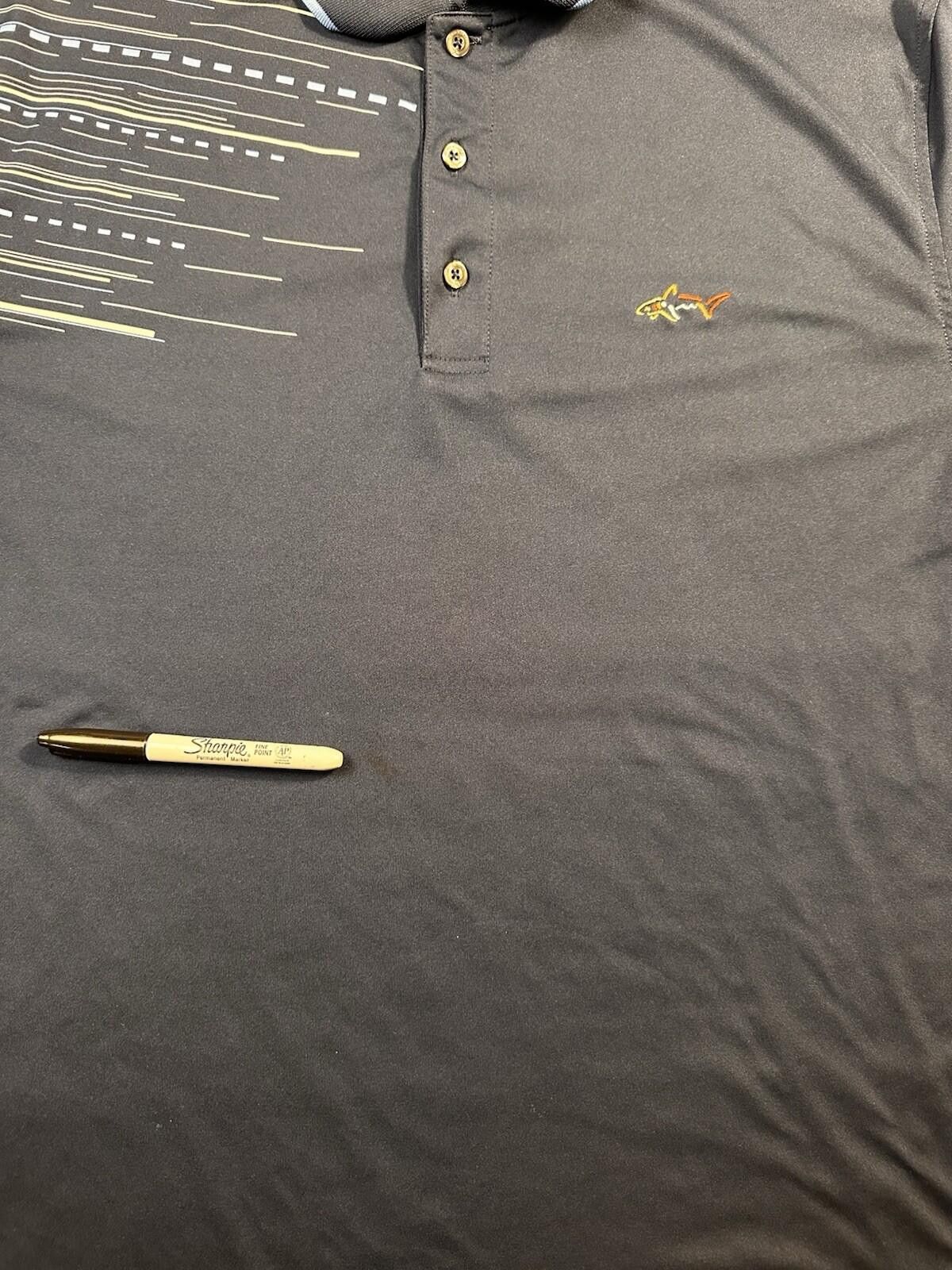 Greg Norman Greg Norman Play Dry Men's Navy Blue Geometric Polo XL Size US XL / EU 56 / 4 - 6 Thumbnail