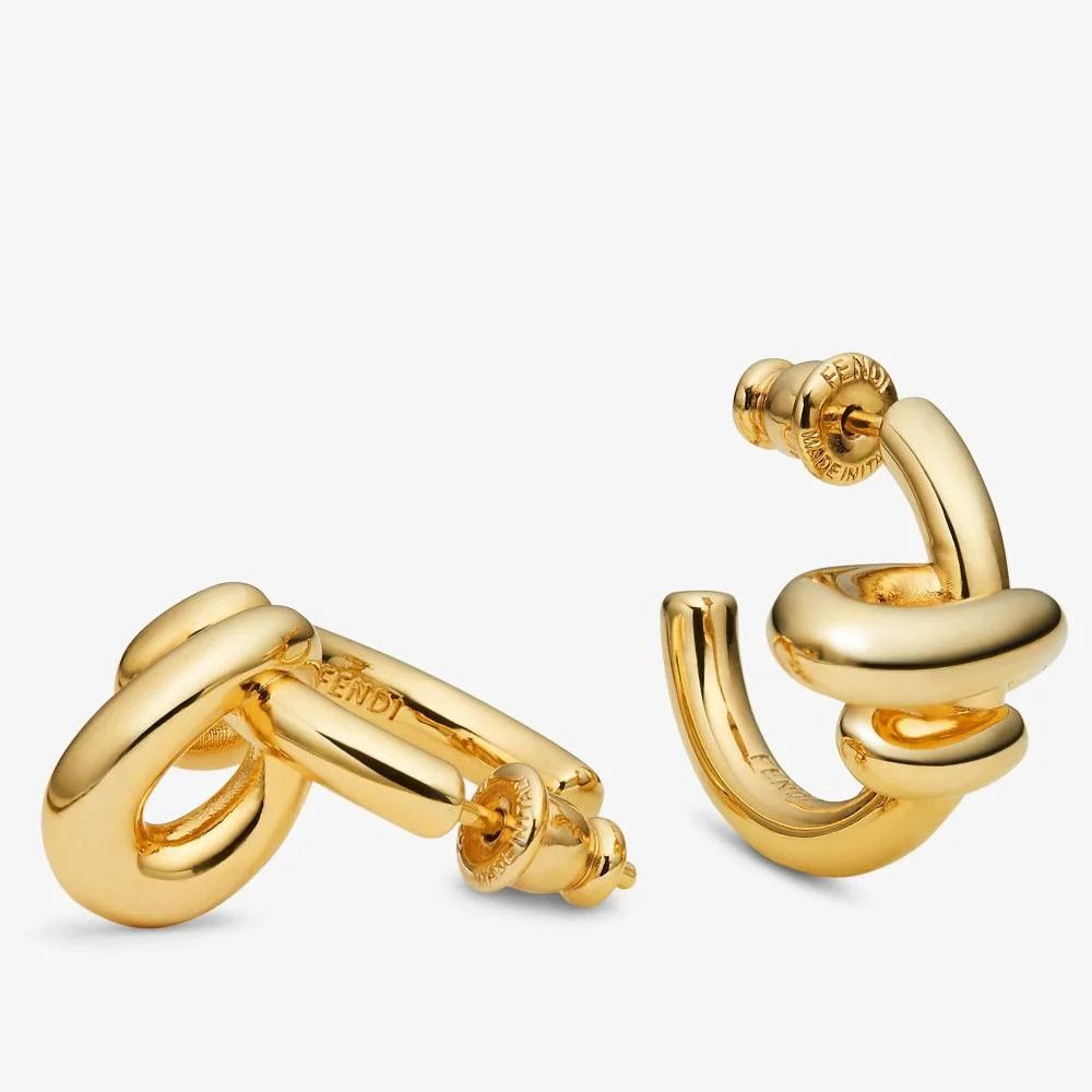 Fendi o1s1wg110925 Size:OS/Fendi Filo Earrings in Golden Size ONE SIZE - 2 Thumbnail