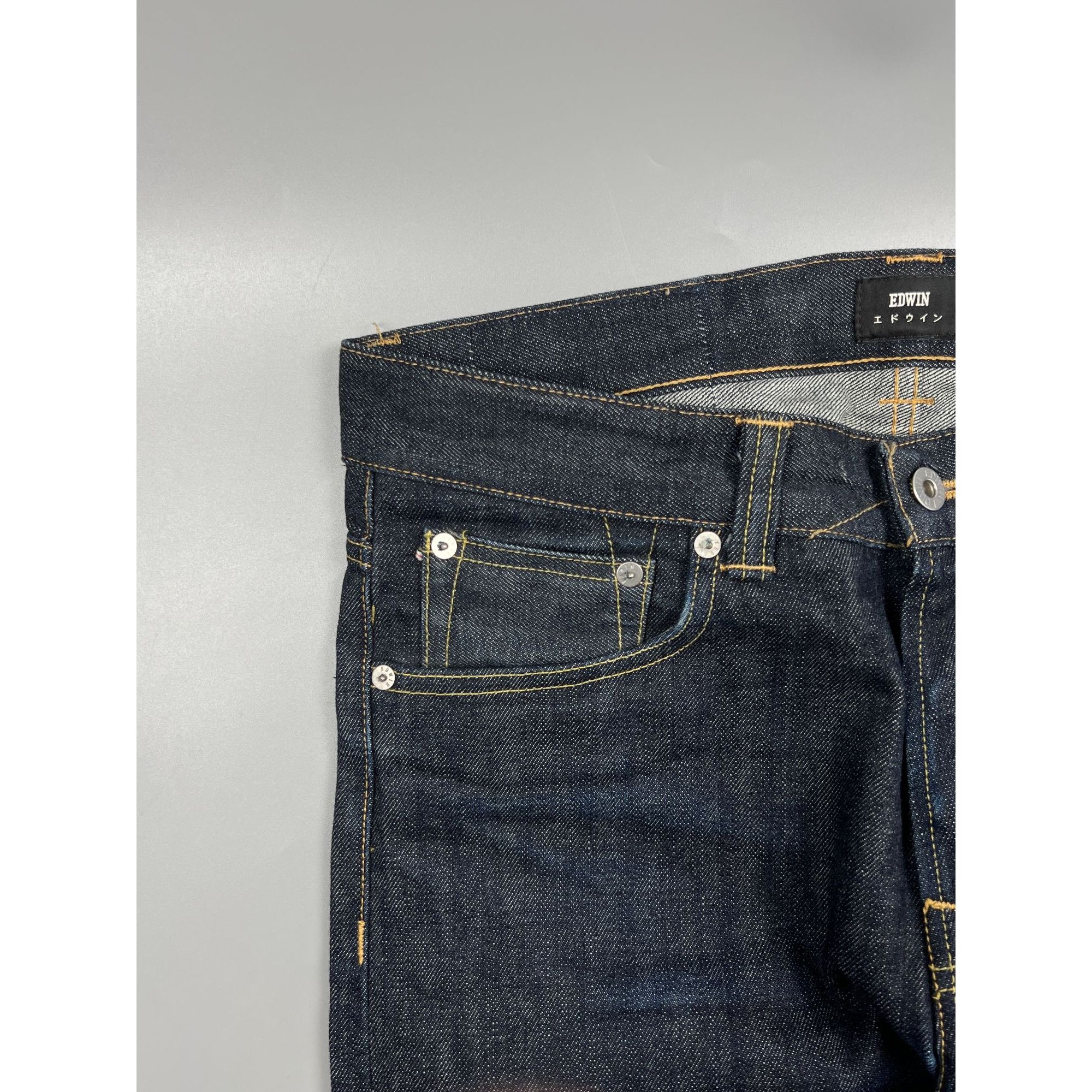 Edwin Edwin ED-71 Raw Selvedge Denim Jeans Pants (Y0965) Size US 31 - 3 Thumbnail