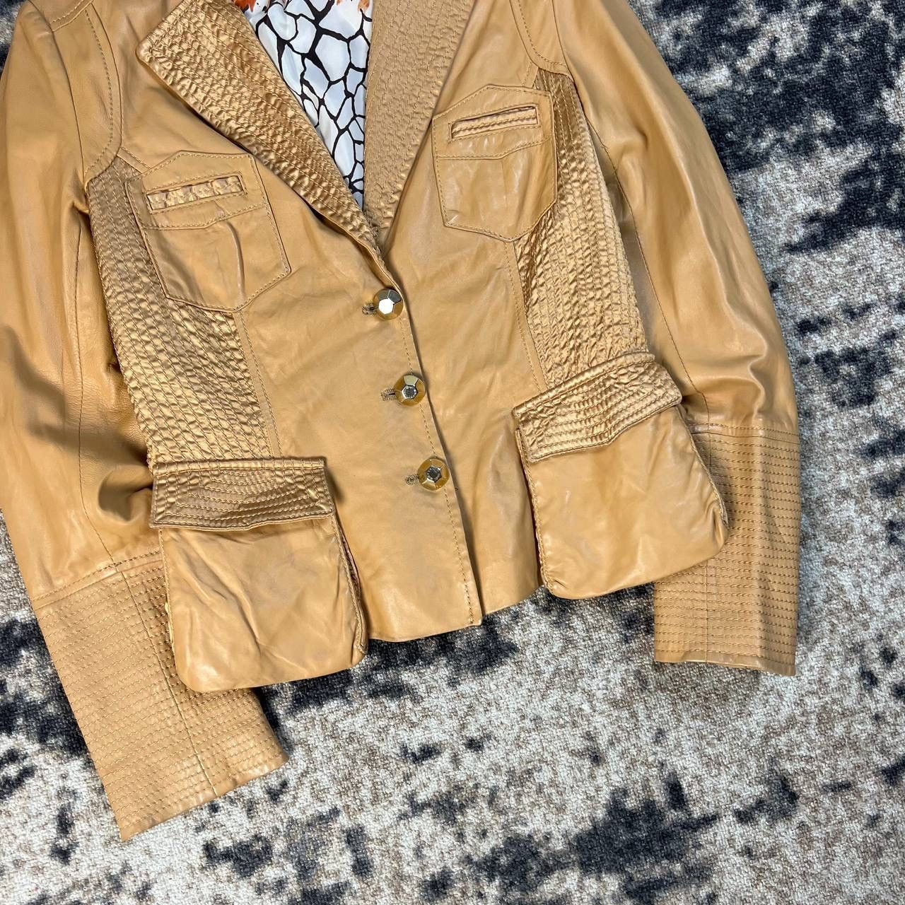 Roberto Cavalli Roberto Cavalli Luxury Pelle Leather Jacket Size S / US 4 / IT 40 - 3 Thumbnail