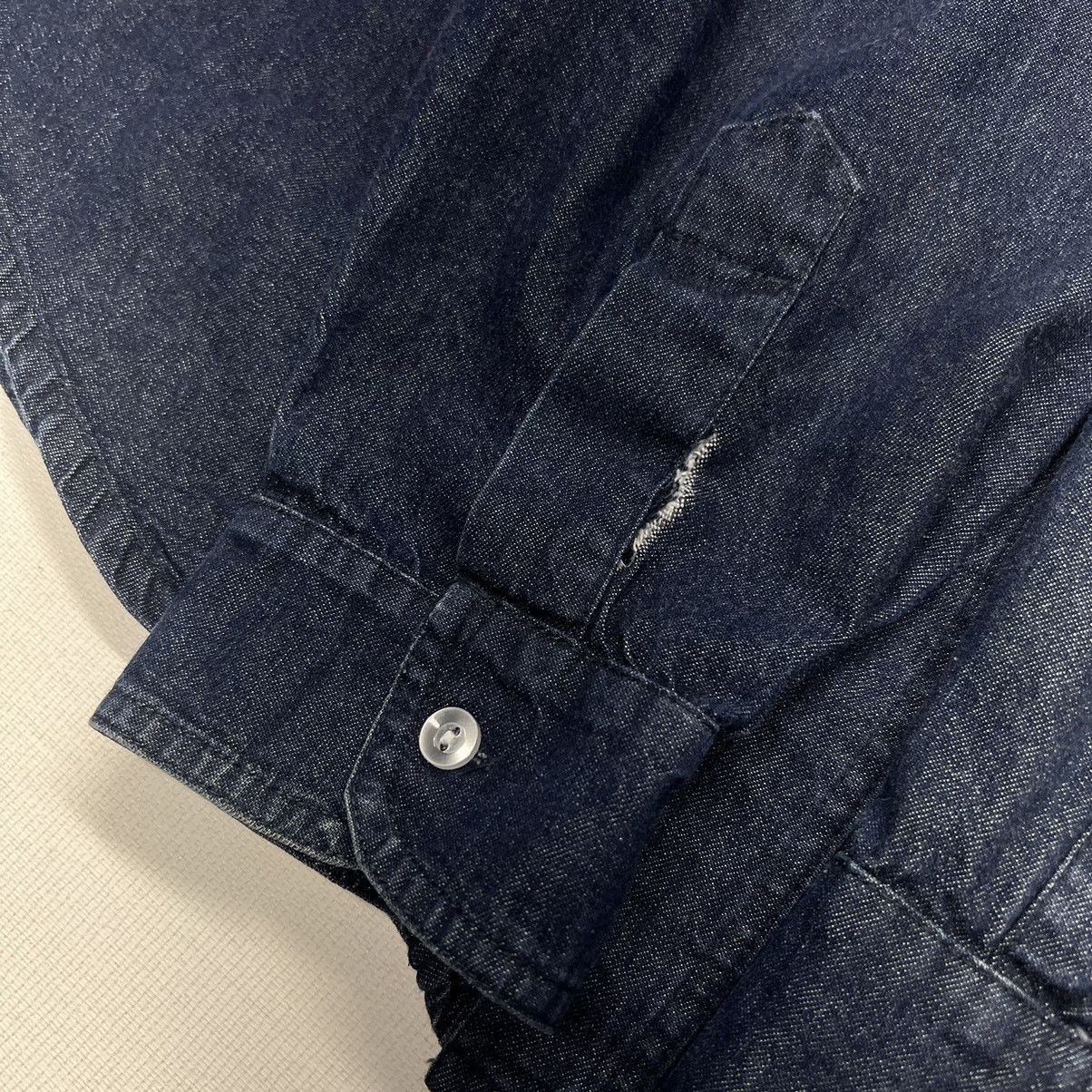 Hard Rock Cafe × Vintage VTG Hard Rock Cafe Denim Shirt Blue Button Queensland Y2K Size US L / EU 52-54 / 3 - 11 Thumbnail