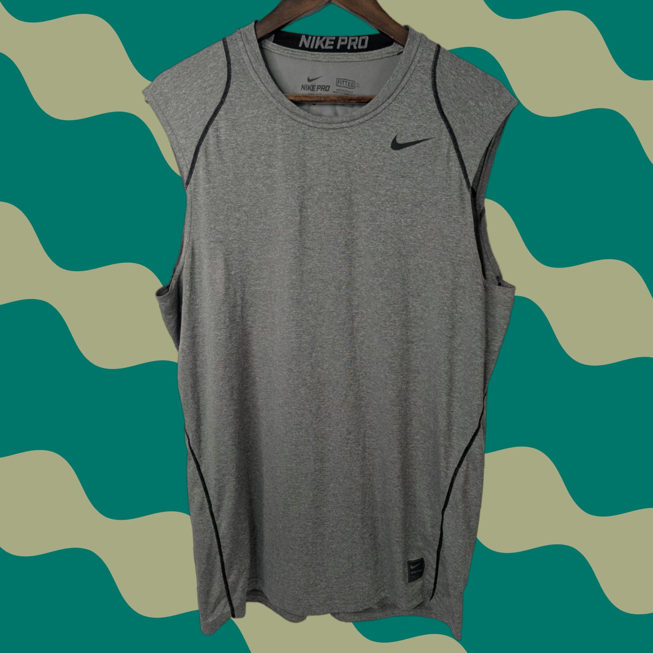 Nike Nike Pro Tank Top Men's Large Sleeveless DriFit Athletic Shirt 703102-091 Gray Pro Size US L / EU 52-54 / 3 - 1 Thumbnail
