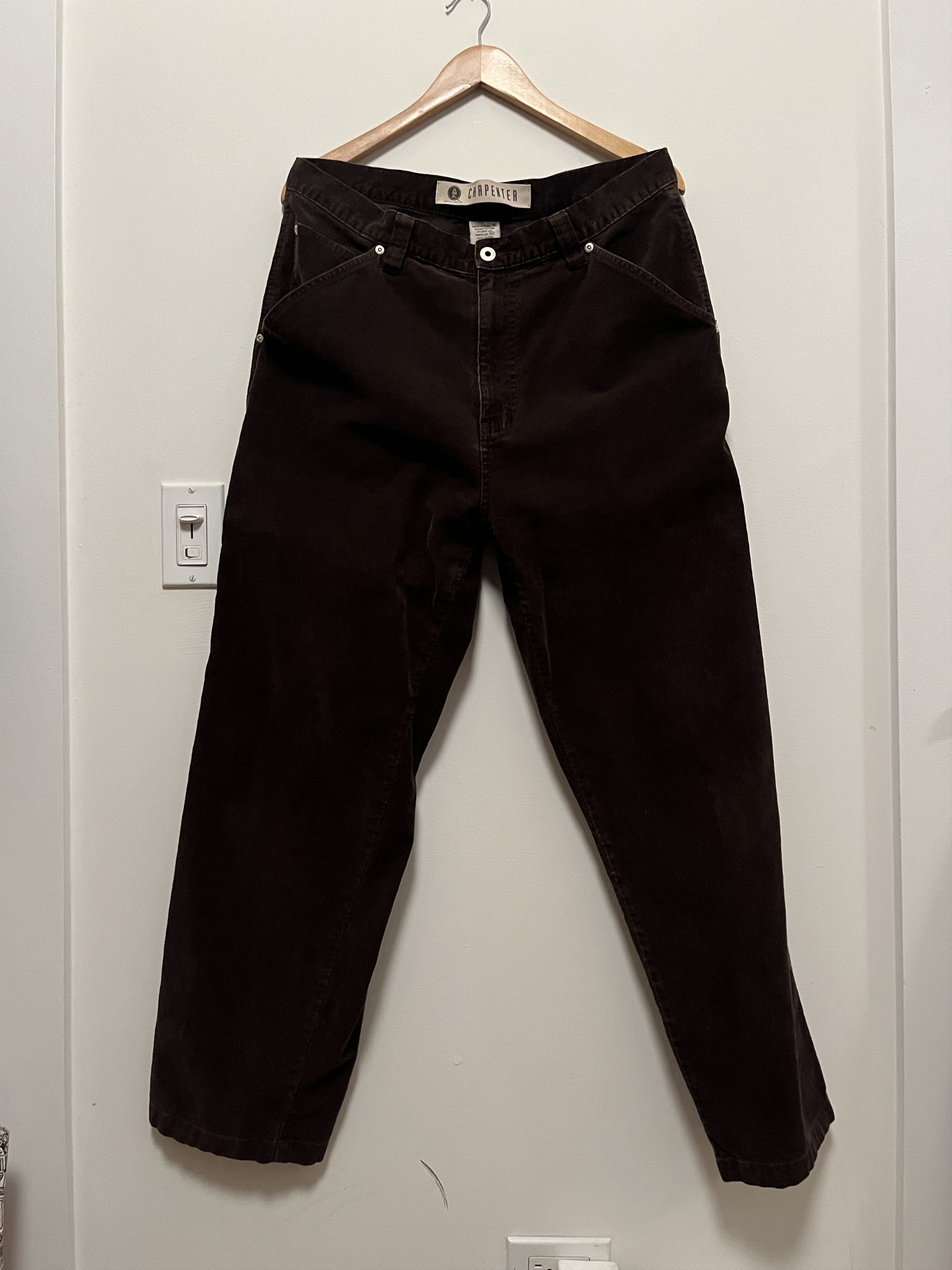 image of Arizona Jean Company Brown Corduroy Carpenter Pants, Men's (Size 36)