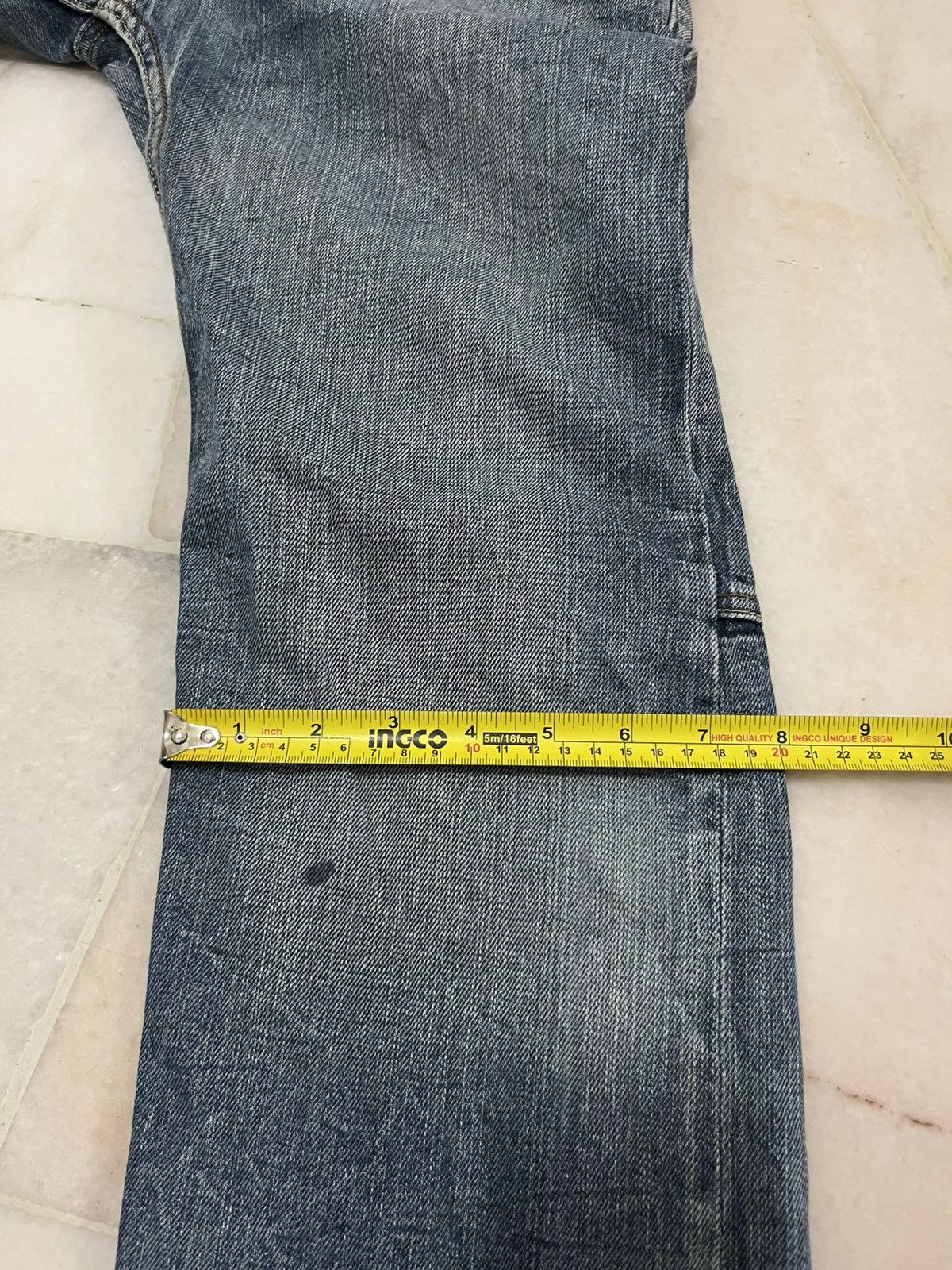 Japanese Brand DOUBLE WAIST DOMINATE HANDCRAFTED DISTRESED DENIM Size US 28 / EU 44 - 16 Thumbnail