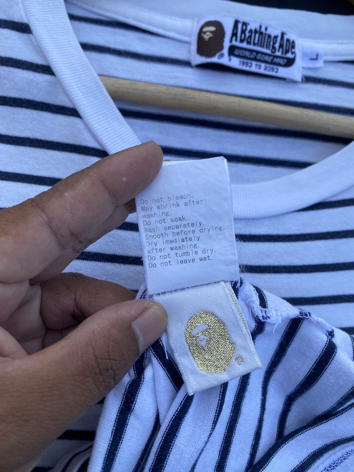 Bape Rare BAPE Stripes Tshirt Size US L / EU 52-54 / 3 - 20 Thumbnail