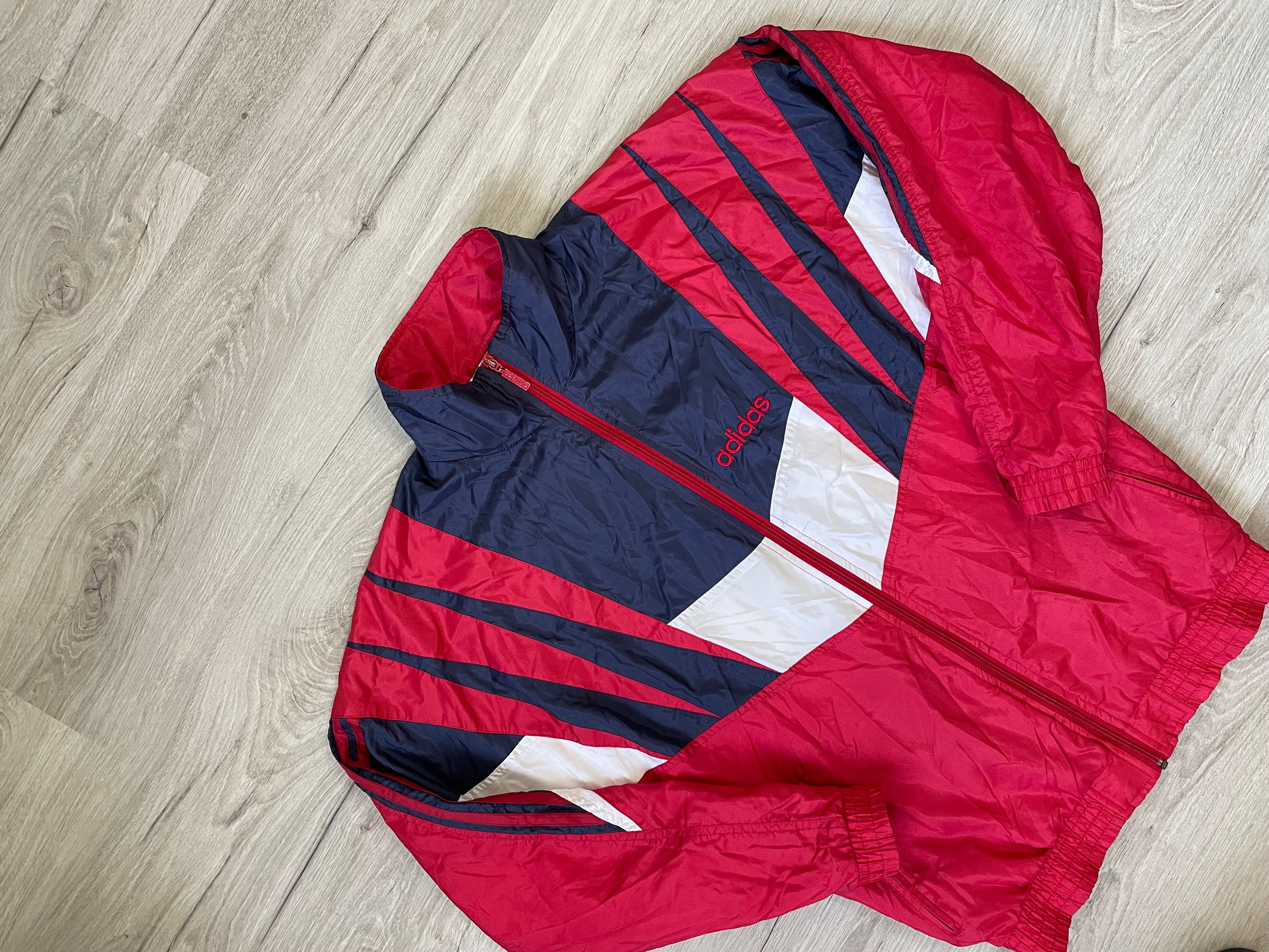 Pre-owned Adidas X Vintage Men's Adidas Vintage Olimpik Bomber Jacket In Red