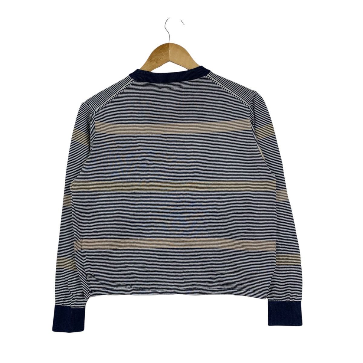 Aquascutum Vintage AQUASCUTUM OF LONDON Stripes Long Sleeve Tshirt Size M / US 6-8 / IT 42-44 - 2 Thumbnail