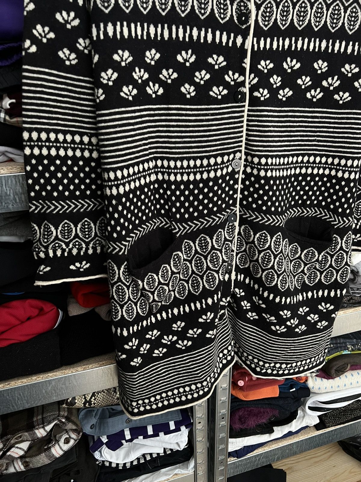 Designer × Japanese Brand Gudrun Sjoden Size L Printed Button Cardigan Sweater Sjöden Size L / US 10 / IT 46 - 3 Thumbnail