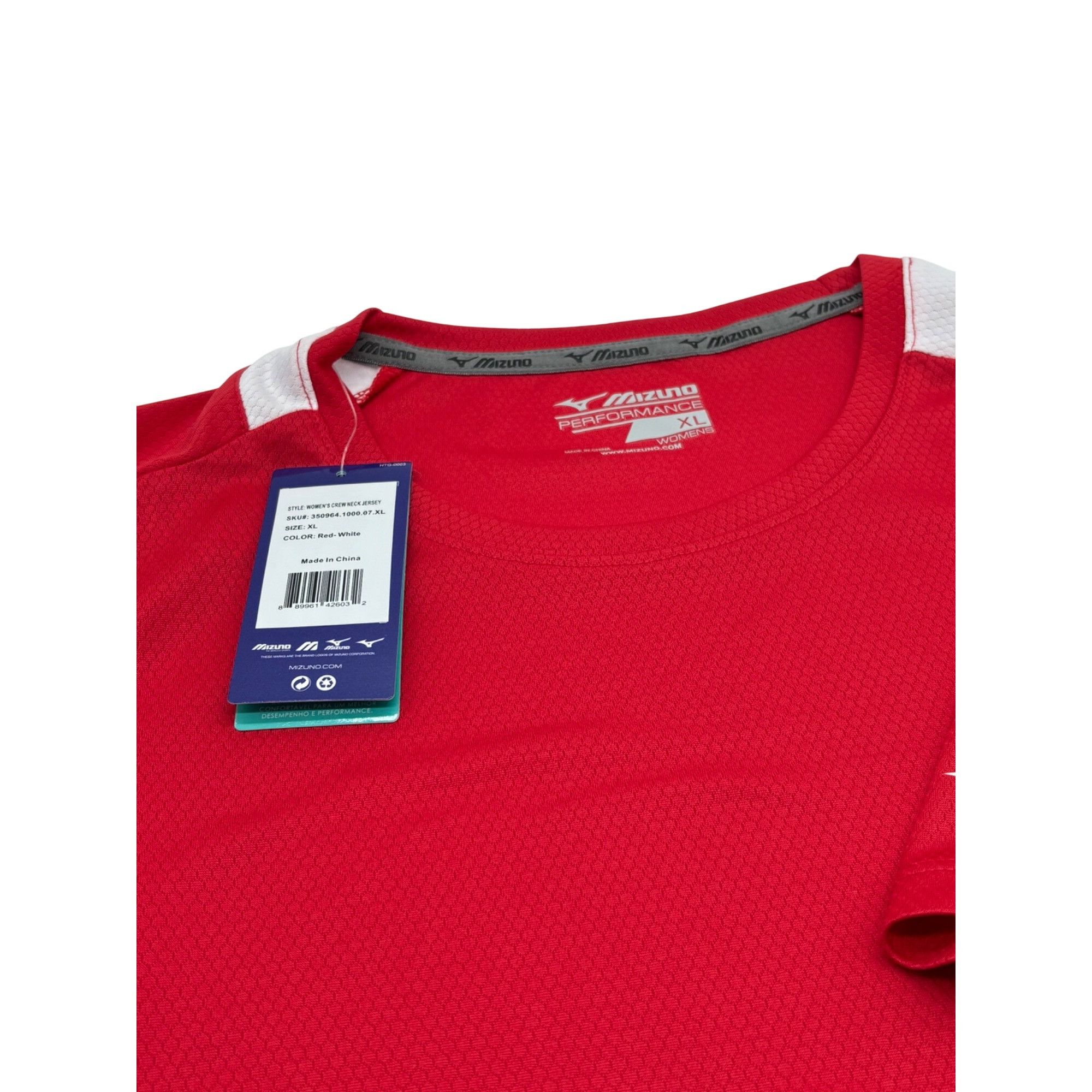 Mizuno Mizuno Women’s Softball Crew Neck Jersey, Red/White, XL Size XL / US 12-14 / IT 48-50 - 5 Thumbnail