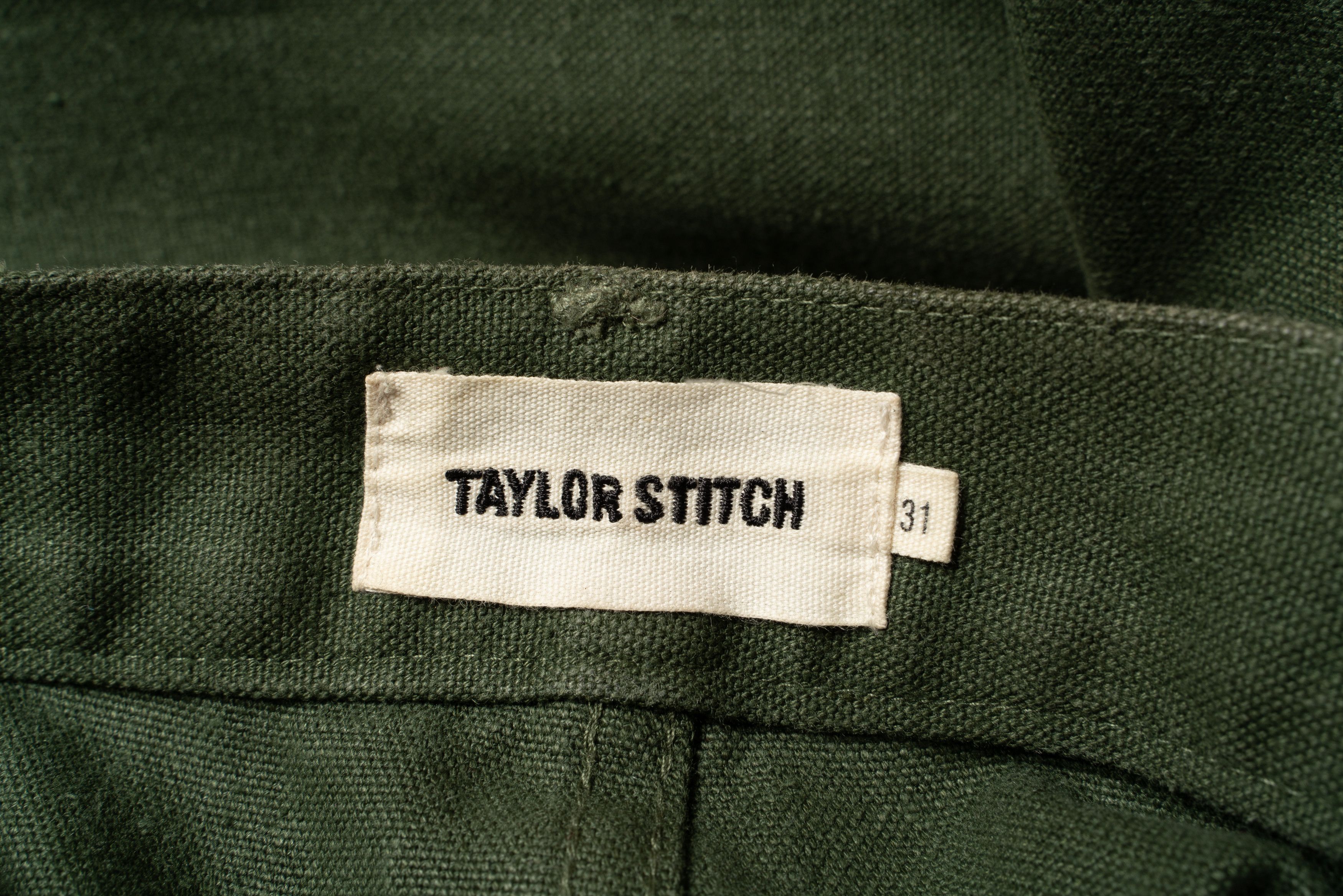 Taylor Stitch 🔵TAYLOR STITCH The Camp Pant Heather Olive Twill Size US 31 - 10 Thumbnail