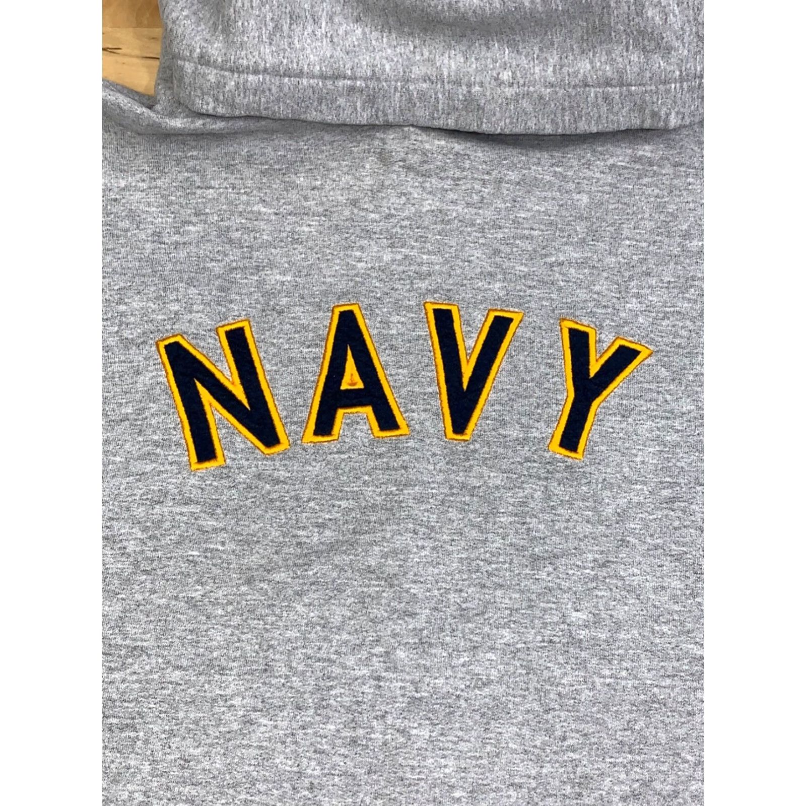 Vintage VINTAGE Timeout Navy Hoodie Mens L Gray Pullover Embroidered Heavyweight Hooded Pockets 90s Mens Size US L / EU 52-54 / 3 - 4 Thumbnail