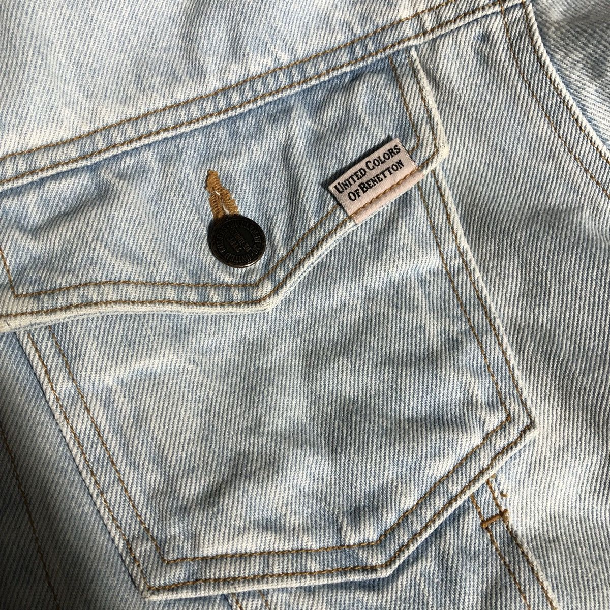 UNITED COLORS OF BENETTON ABSTRAK COLOR UNISEX DENIM JACKET