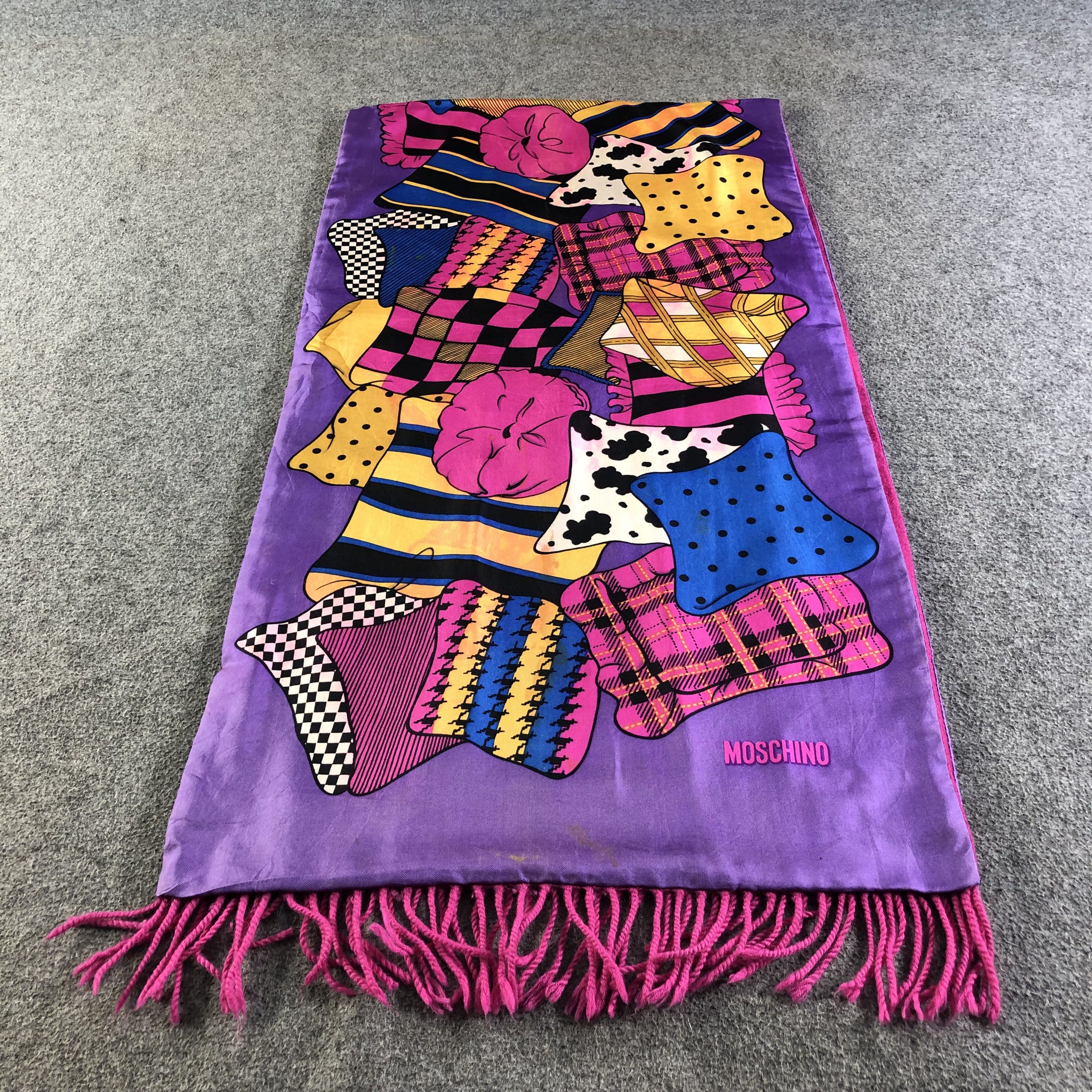 Moschino Moschino Silk/Wool Scarf Muffler Neckwear V2543 Size ONE SIZE - 2 Thumbnail