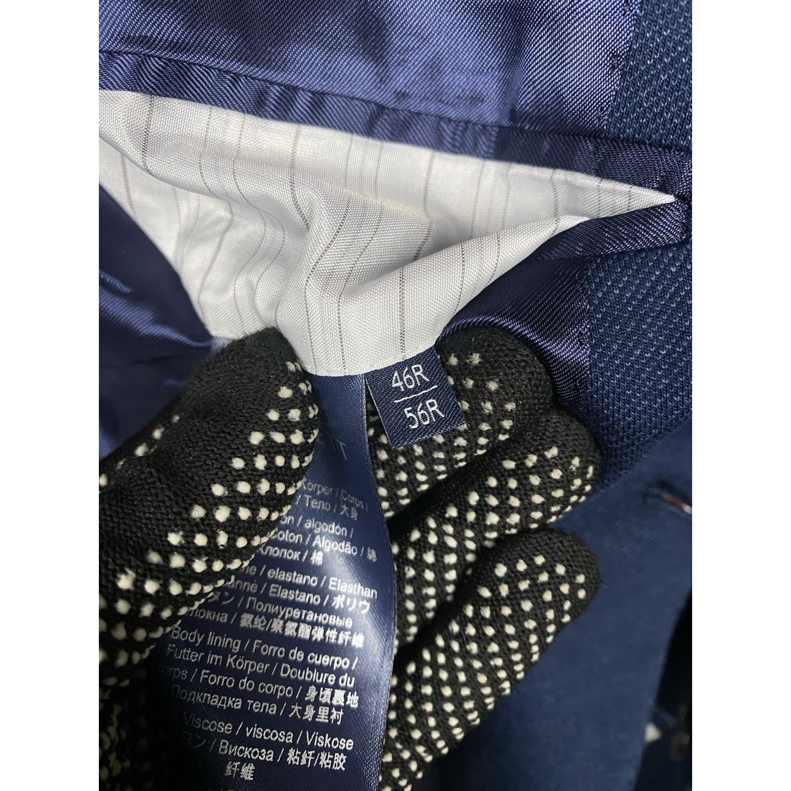 Hackett GREAT NWT Hackett Melange Knit Men's Blue Blazer Jacket Size Size 46R - 14 Thumbnail