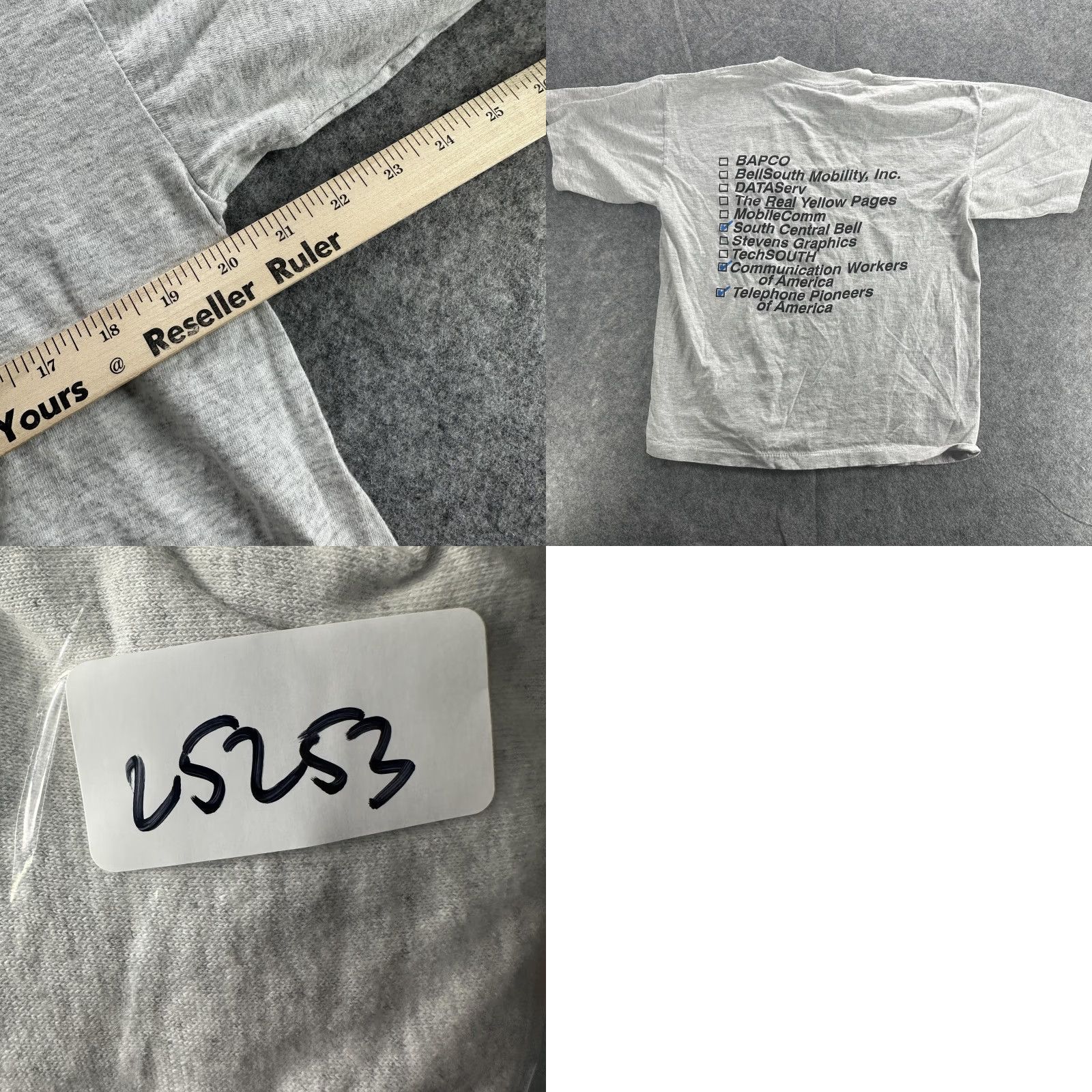 Vintage VINTAGE BellSouth Shirt Mens Large Gray 90s Advertising Promo Tee Crew Neck Short Sleeve Graphic Print United States Mens Size US L / EU 52-54 / 3 - 8 Thumbnail