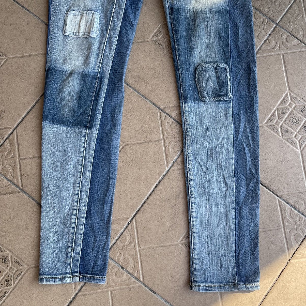 Designer × Japanese Brand Jeans Patchwork Cook Jeans Sim Fit Size 30’ Size 30" / US 8 / IT 44 - 4 Thumbnail