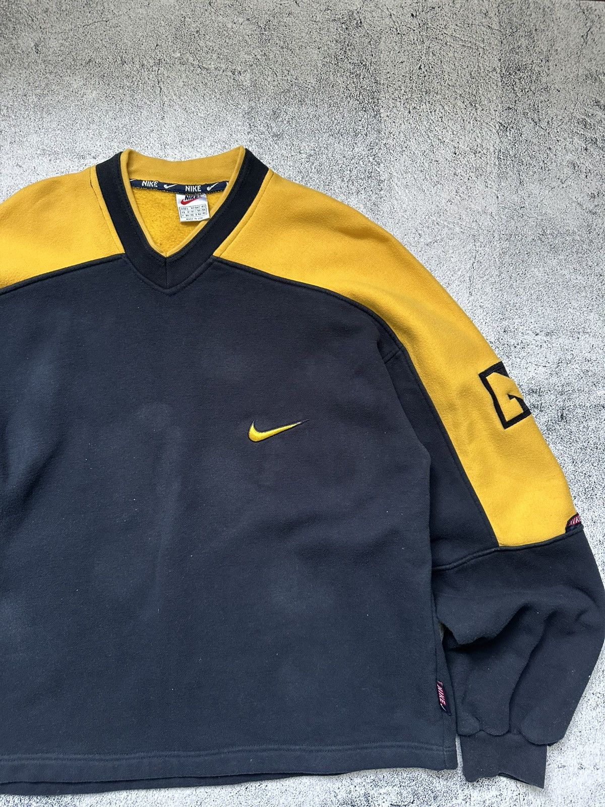 Nike Made in USA Nike Sweatshirt Oversize Fit Yellow Logo Size US L / EU 52-54 / 3 - 3 Thumbnail