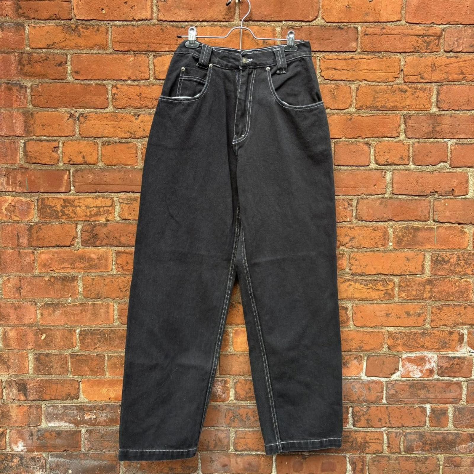Other vintage black off stitch pourquoi jeans 90s 26 Size US 26 / EU 42 - 1 Thumbnail