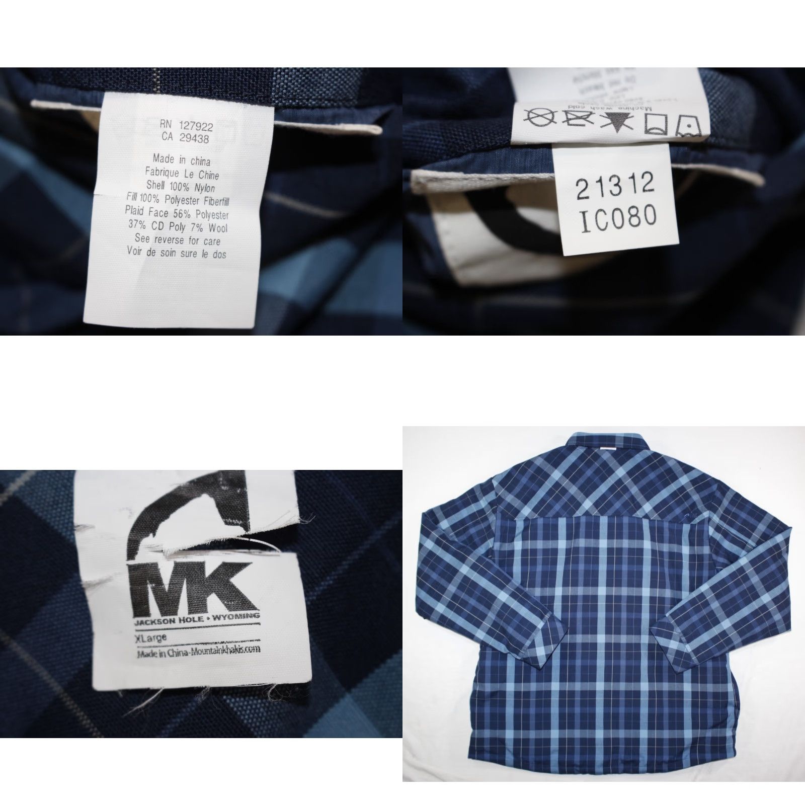 Mountain Khakis Mountain Khakis Jacket Men XL Reversible Flannel Insulated Full Zip Shacket Blue Size US XL / EU 56 / 4 - 9 Thumbnail