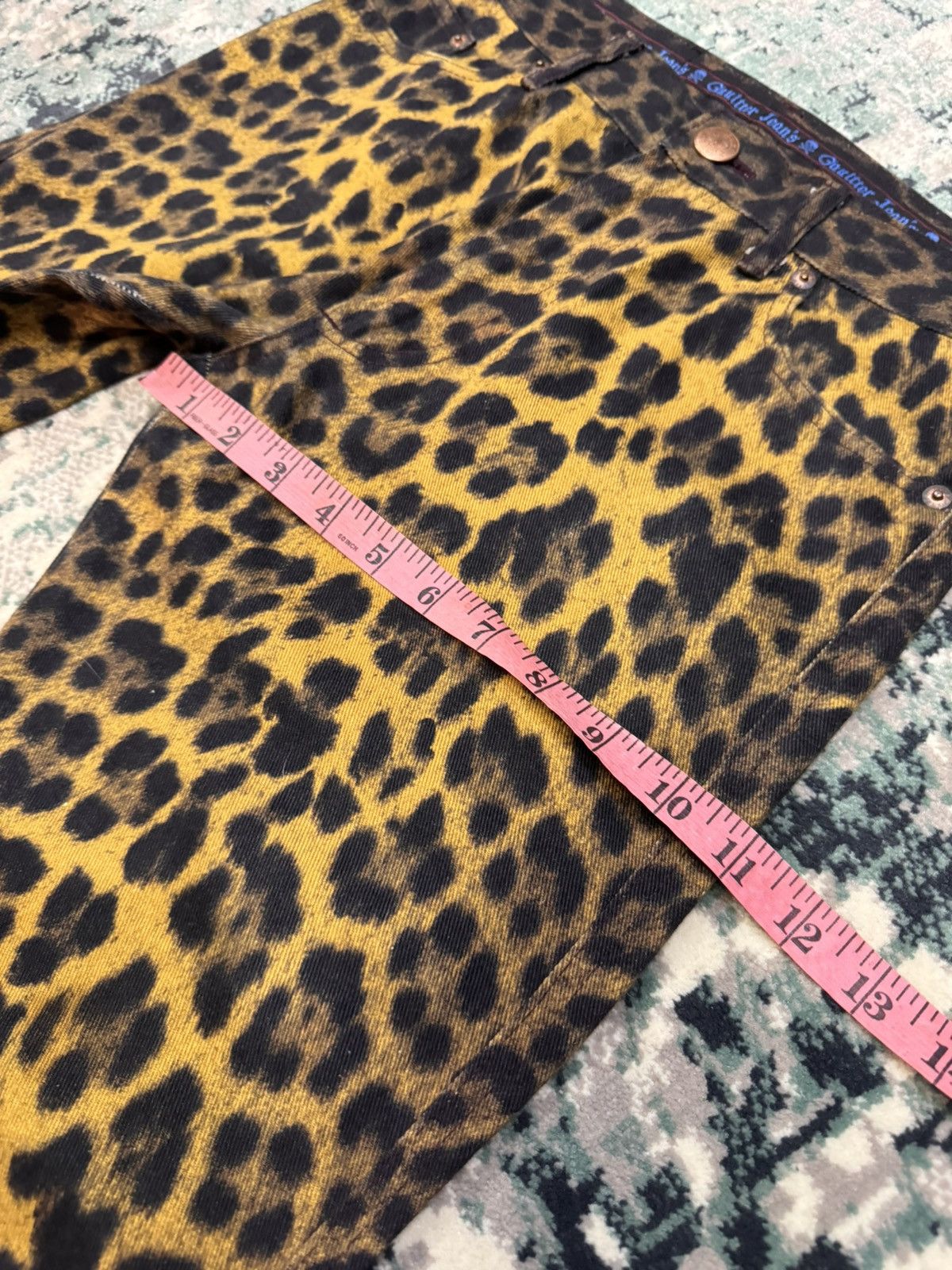 Jean Paul Gaultier GAULTIER JEANS LEOPARD PRINT FULL JEANS PANTS Size US 29 - 8 Thumbnail