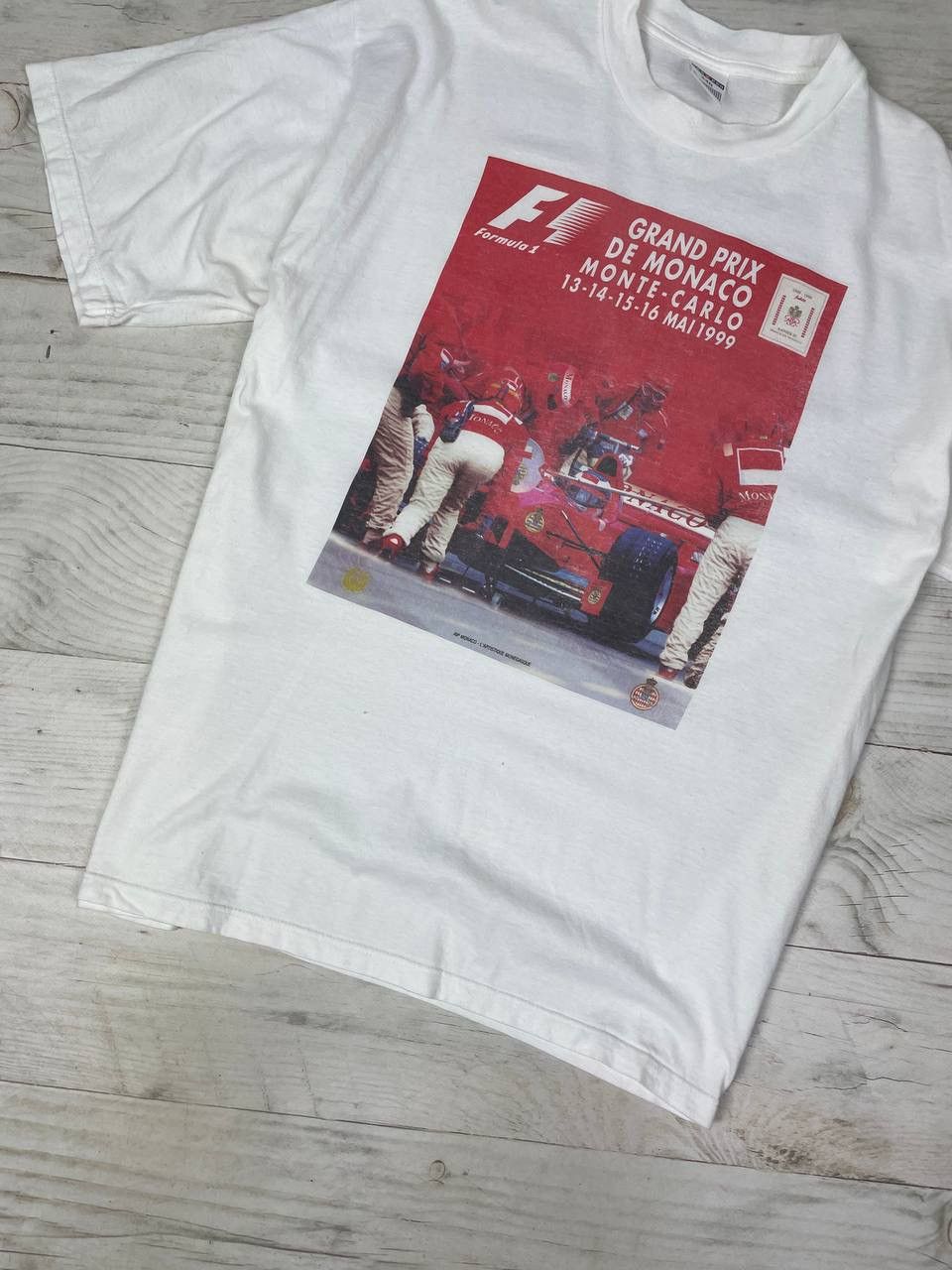 Ferrari Vintage F1 Grand Prix Monaco Monte Carlo 1999 T-Shirt 90s Size US XL / EU 56 / 4 - 3 Thumbnail
