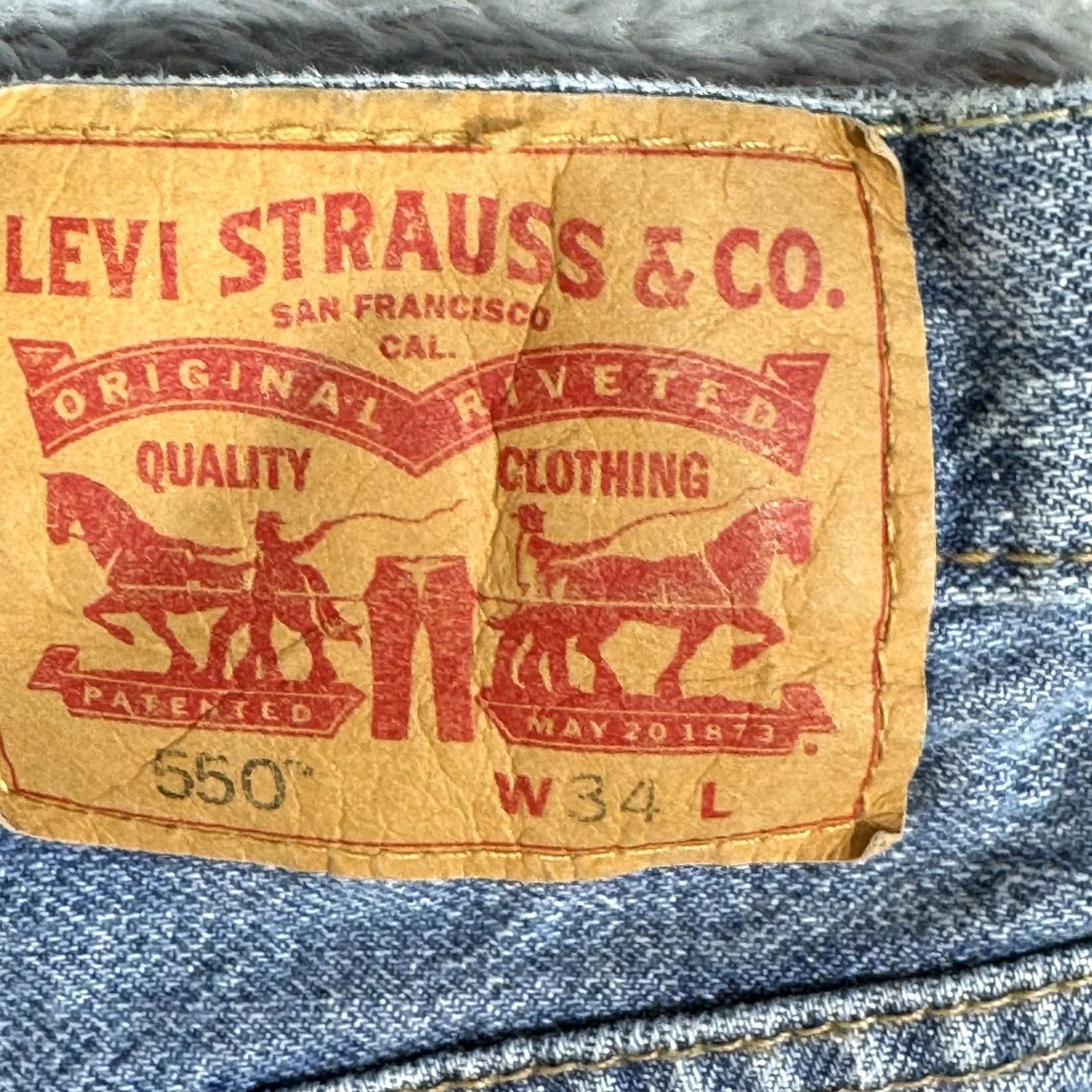 Levi's VINTAGE Levi’s 550 Denim Shorts Mens 34 Blue Relaxed Fit Bermuda Casual Summer Size US 34 / EU 50 - 3 Thumbnail