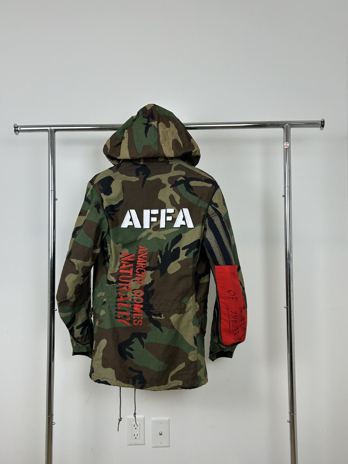 AFFA Custom Stencil Camouflage Field Jacket Hooded Size L