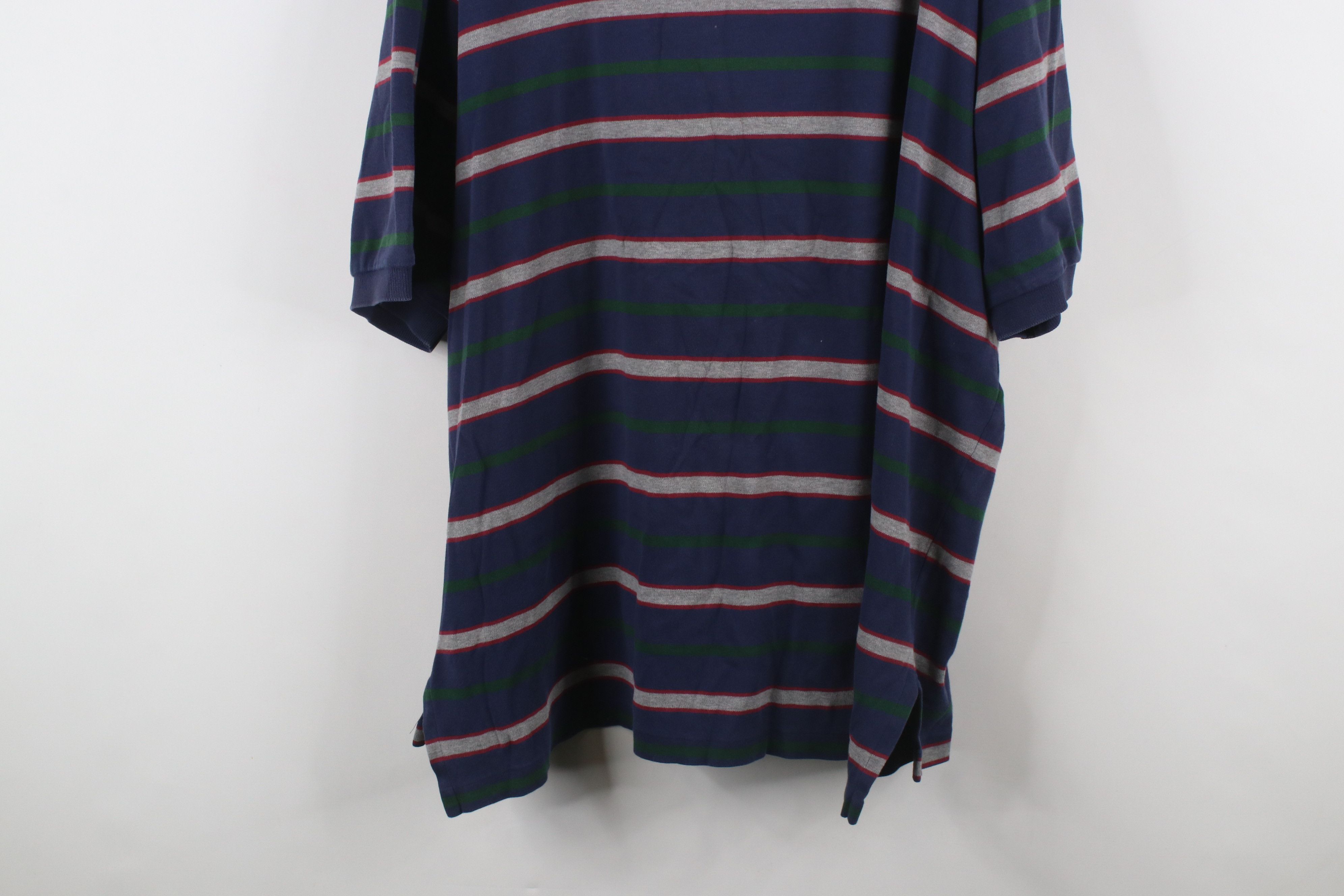 Ralph Lauren × Vintage Vintage 90s Ralph Lauren Spell Crest Striped Polo Shirt USA Size US XXL / EU 58 / 5 - 11 Thumbnail