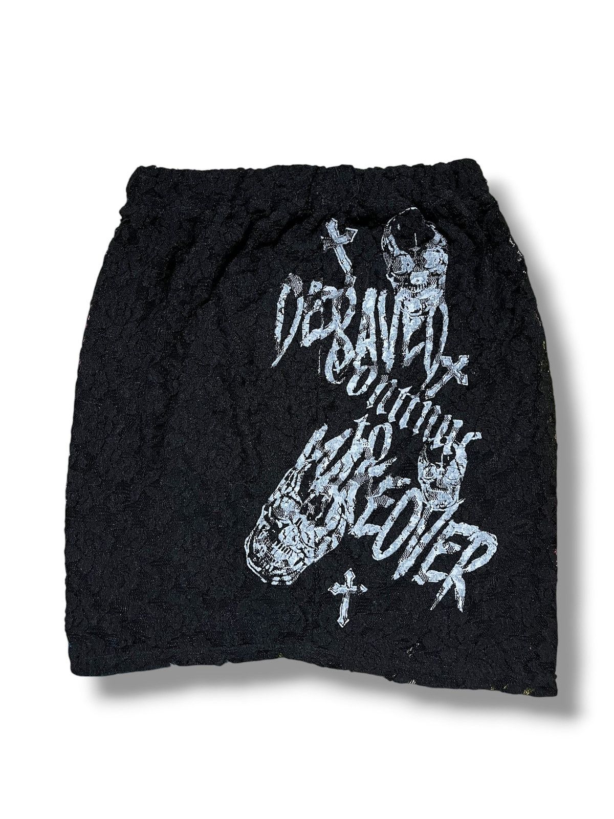 Hysteric Glamour 2000s Ghost Of Harlem 2in1 mesh poem vkei skirt Size 24" / US 00 / IT 34 - 1 Thumbnail