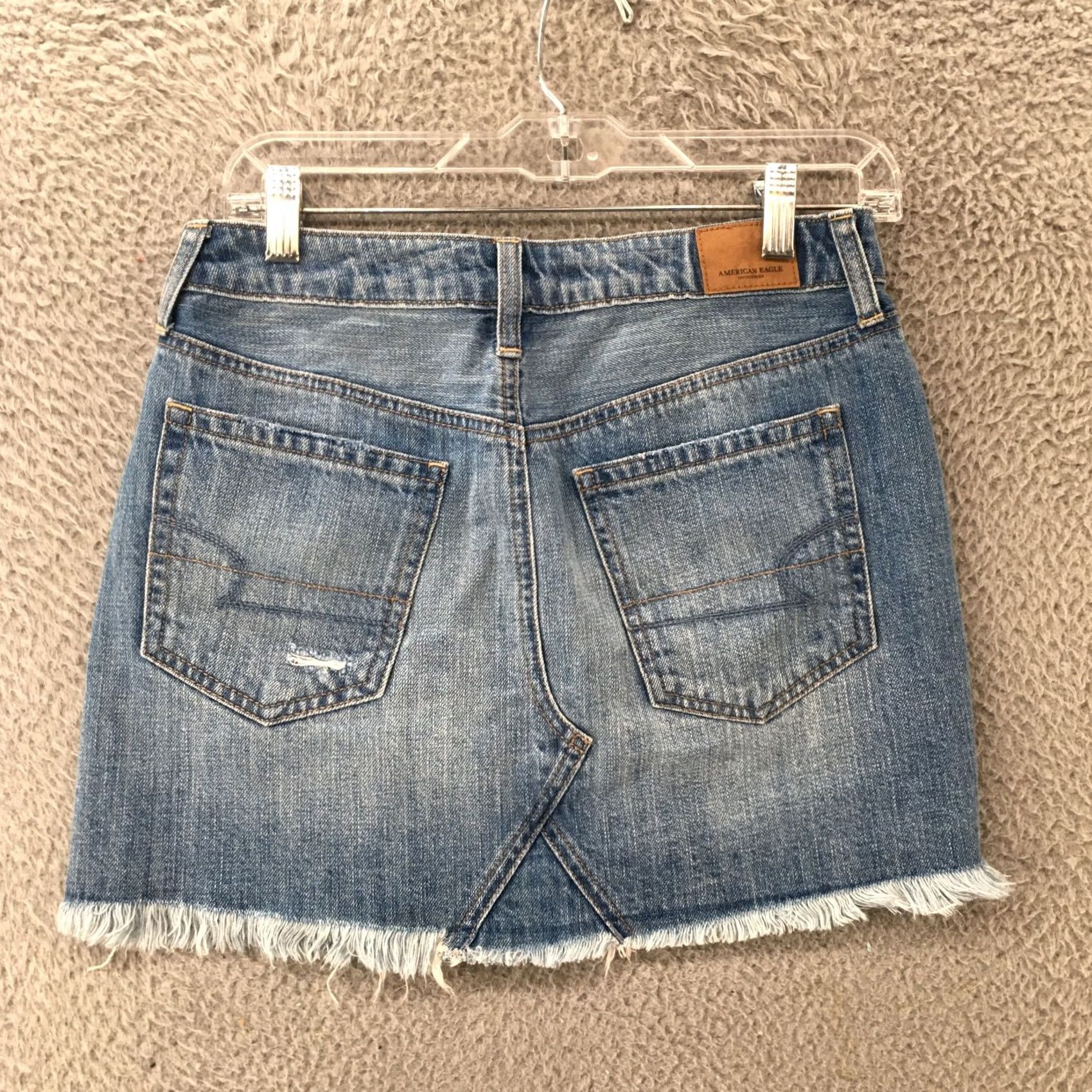 American Eagle Outfitters American Eagle Outfitters Skirt Womens 4 Blue Denim Cut Off Button Fly 5 Pockets Size 27" / US 4 / IT 40 - 6 Thumbnail