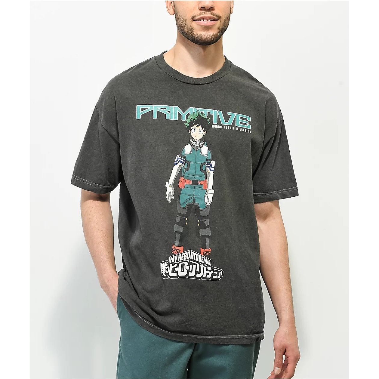 Primitive Primitive Mens X My Hero Academia Izuku Midoriya Tee T-Shirt Size US M / EU 48-50 / 2 - 2 Thumbnail