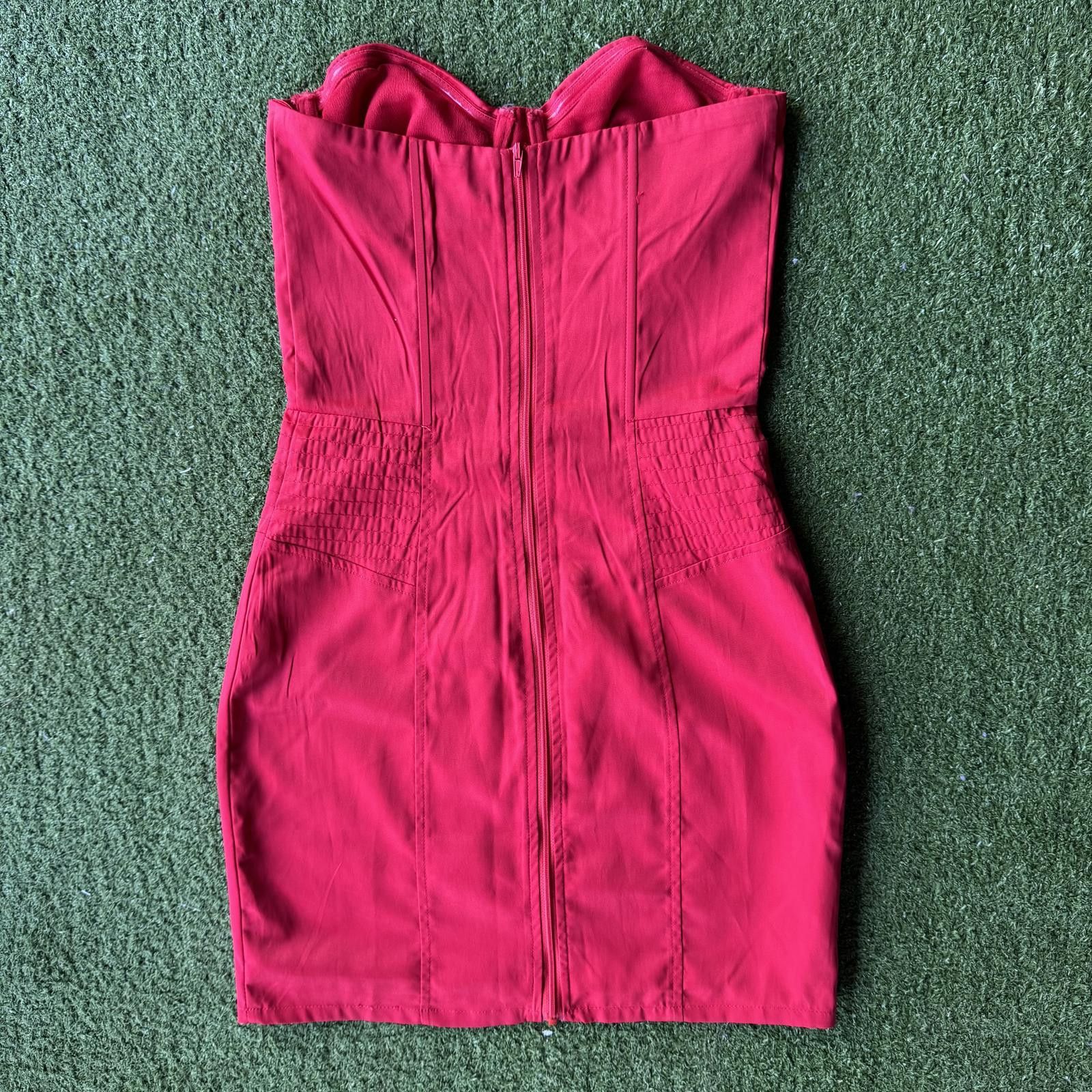 Designer edikted Bold Bubblegum Noir Strapless Corset Mini Dress Size ONE SIZE - 3 Thumbnail