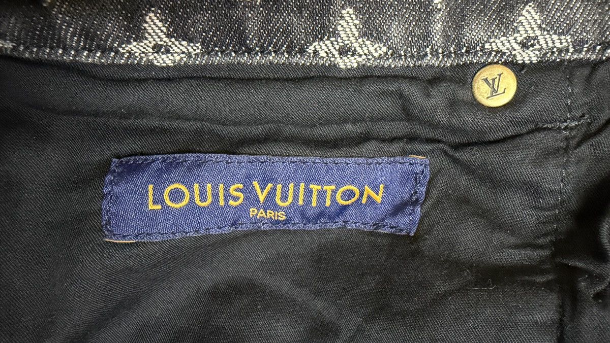 Louis Vuitton Louis Vuitton 34 Distressed Black Monogram Denim Jeans Size US 34 / EU 50 - 9 Thumbnail