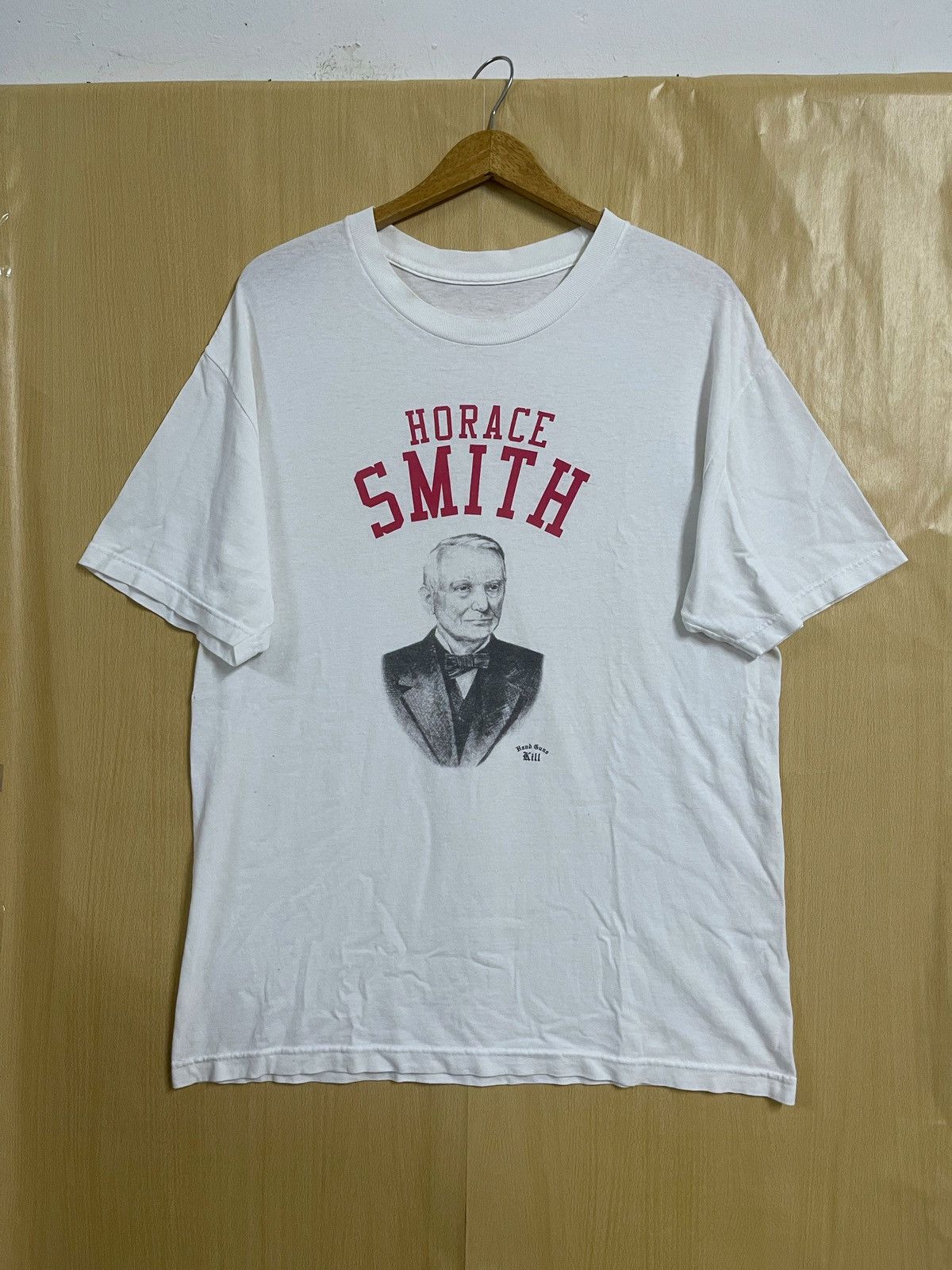 image of Vintage Smith & Wesson Gun Smith L Legend Rock Punk Rare in White, Men's (Size Large)