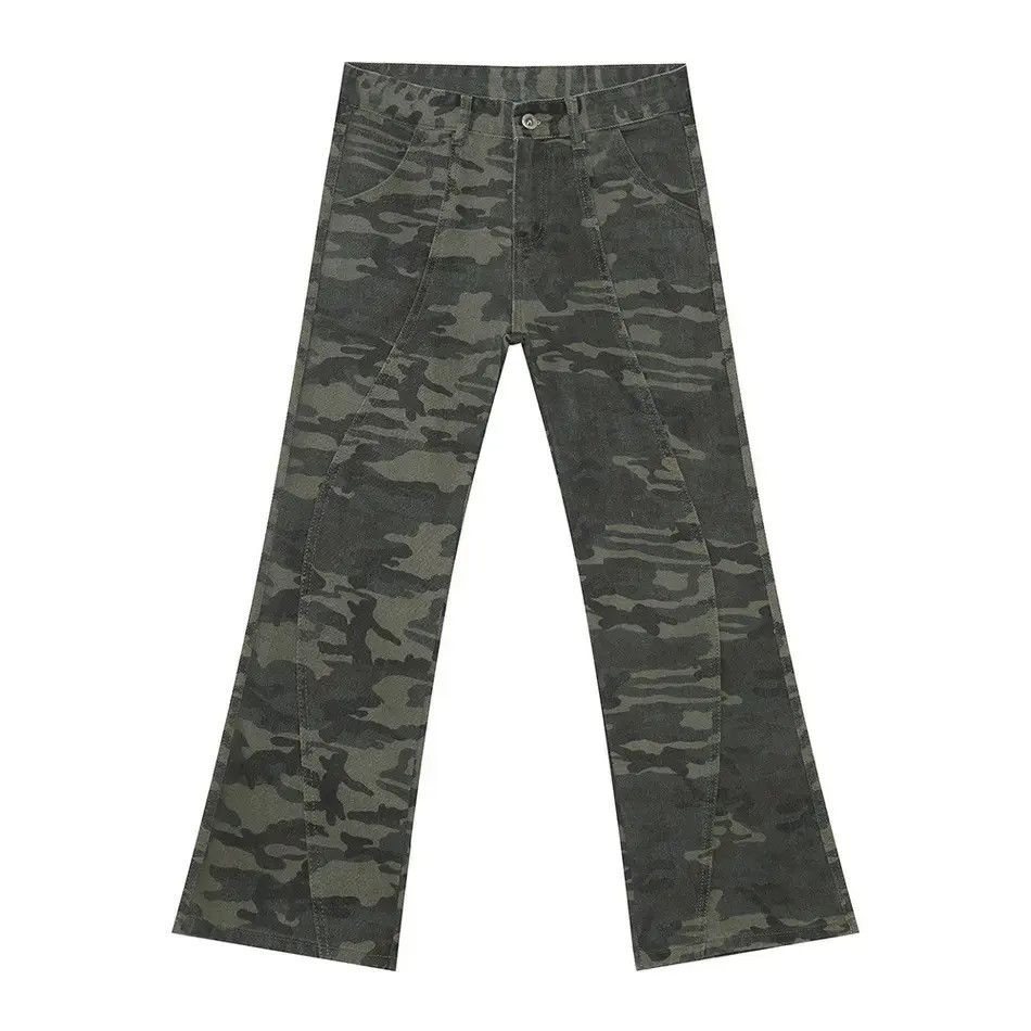 Japanese Brand Retro patchwork camouflage casual jeans Size US 32 / EU 48 - 6 Thumbnail
