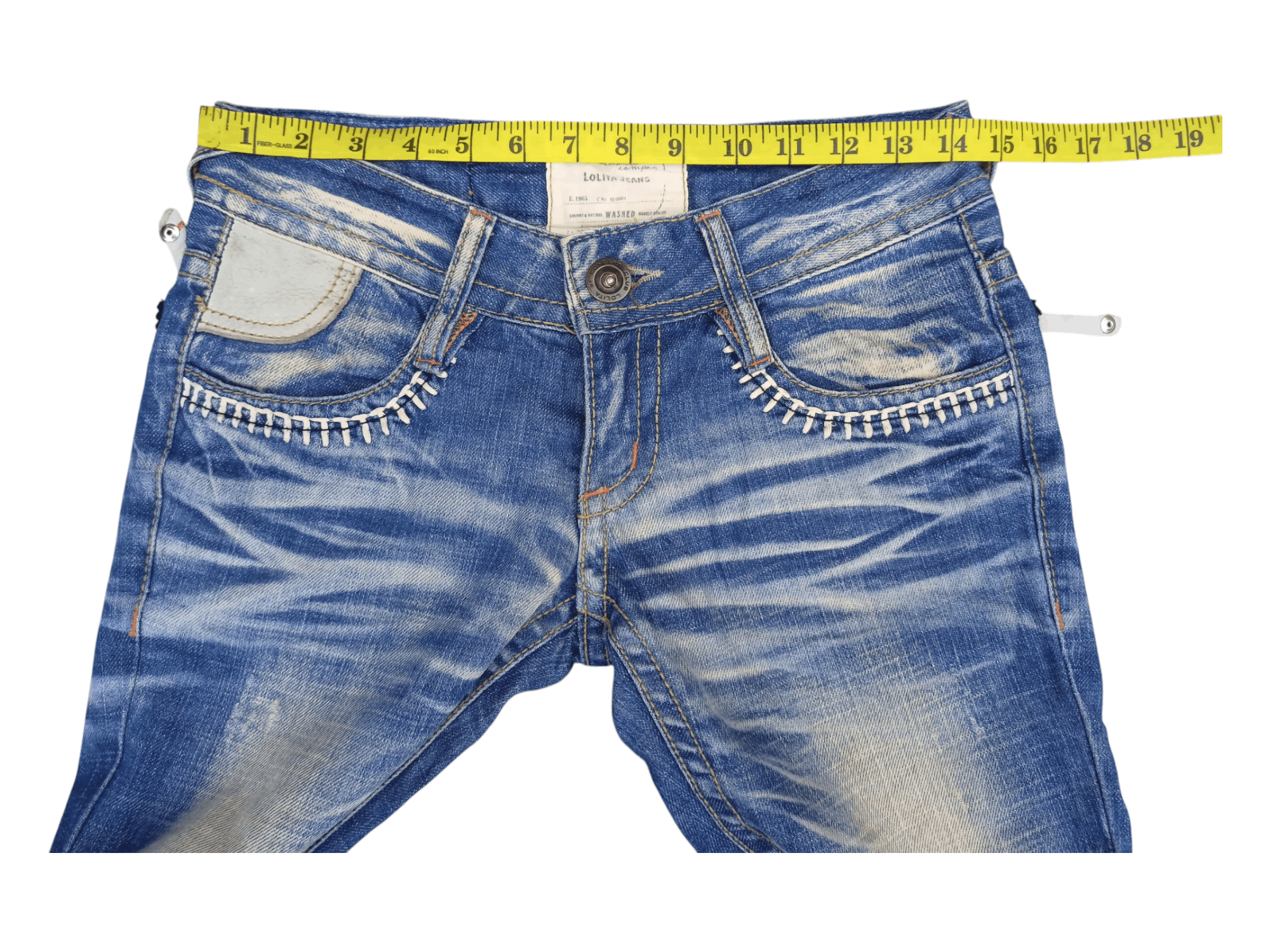 Japanese Brand LOLITA Zipper Back Pocket Low Rise Flare Jeans Size US 26 / EU 42 - 19 Thumbnail