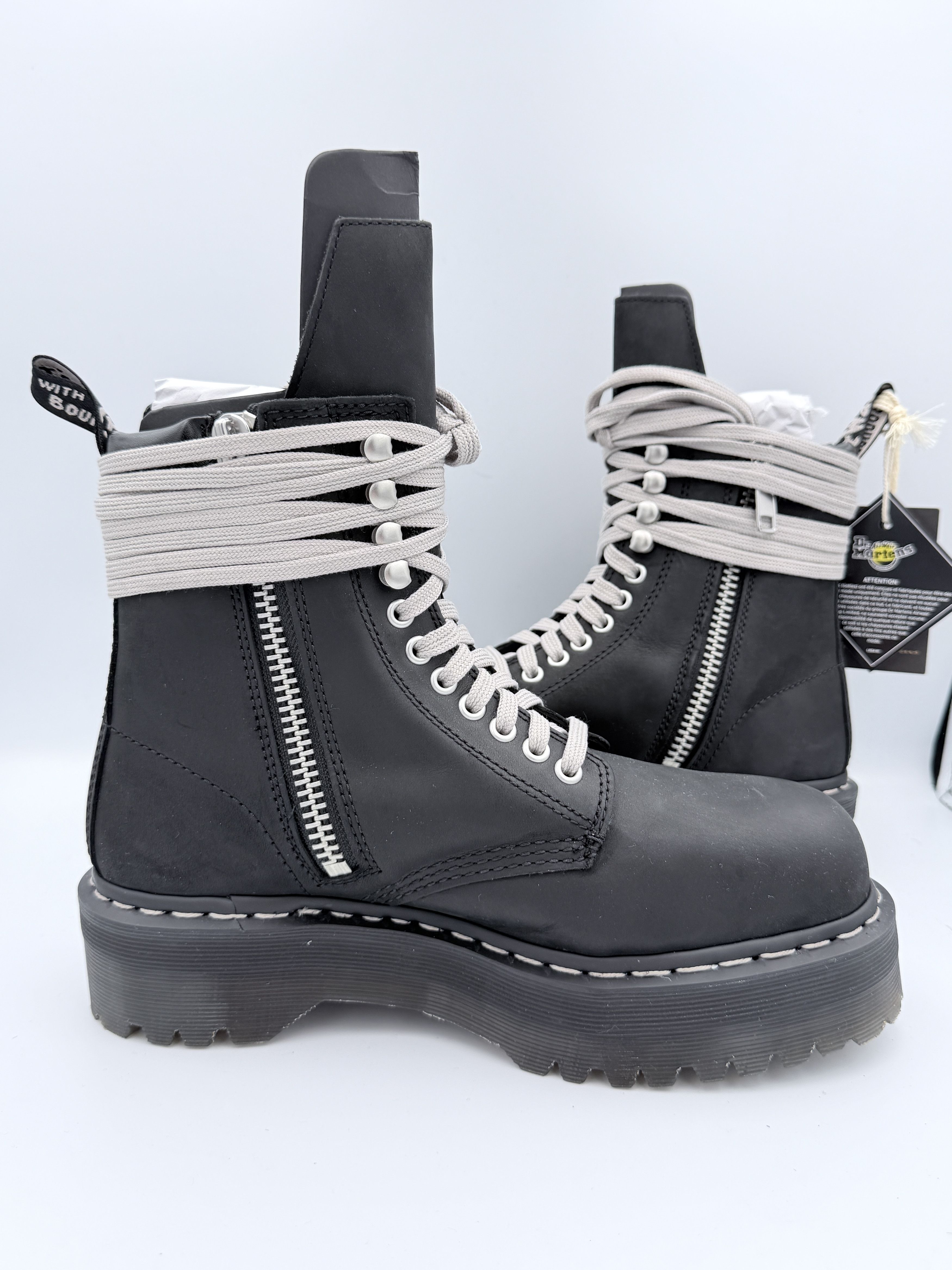 Dr. Martens × Rick Owens Rick Owens Dr. Martns 1460 Quad Sole Steel Toe Boot Size US 7.5 / EU 40-41 - 6 Thumbnail