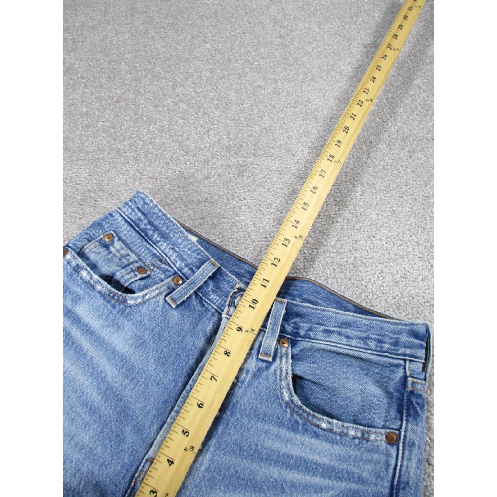 Levi's LEVI'S VINTAGE 501 Skinny Jeans Womens 25 Light Wash Blue Ripped Denim Size 42" / US 20 - 7 Thumbnail