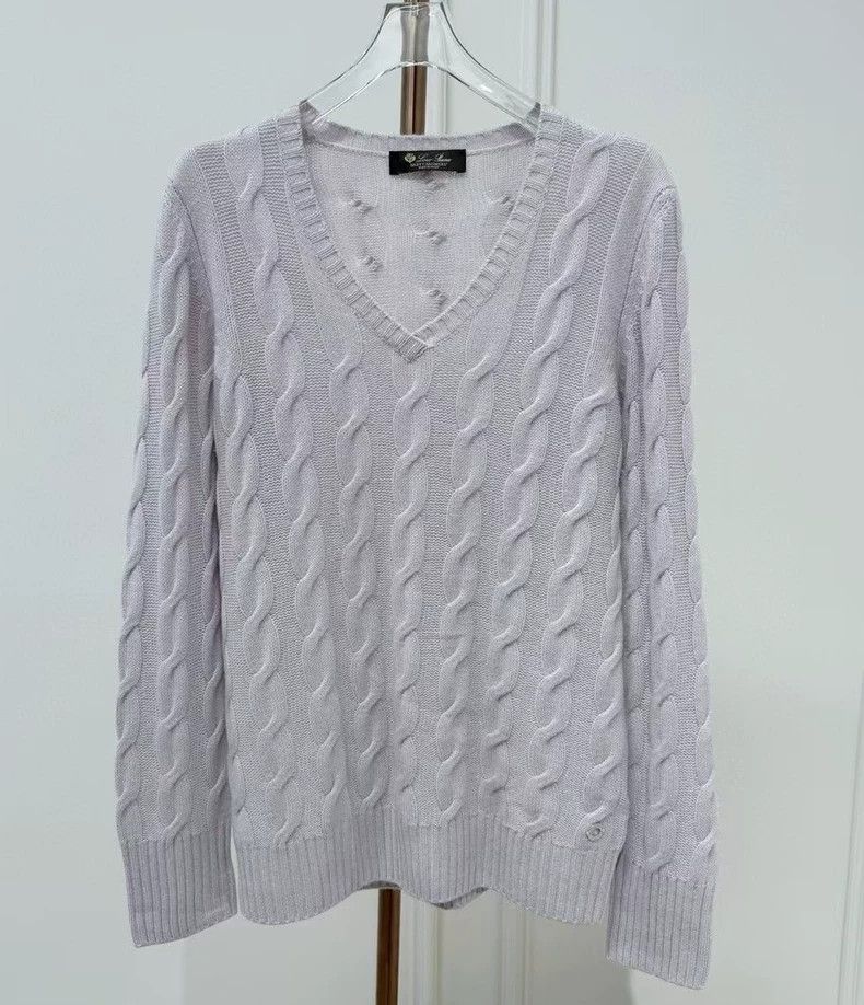 Loro Piana LORO PIANA Pink cashmere pincushion knit sweater Size M / US 6-8 / IT 42-44 - 7 Thumbnail