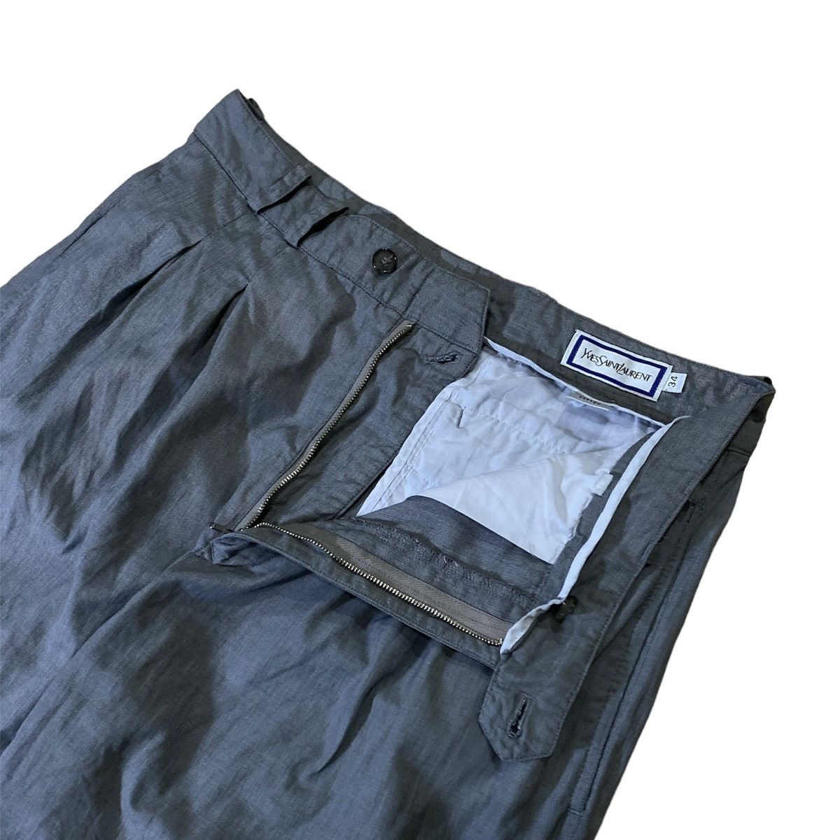 Designer × Vintage × Yves Saint Laurent Vintage 1980s Yves Saint Laurent Pleated Pants Size US 34 / EU 50 - 4 Thumbnail