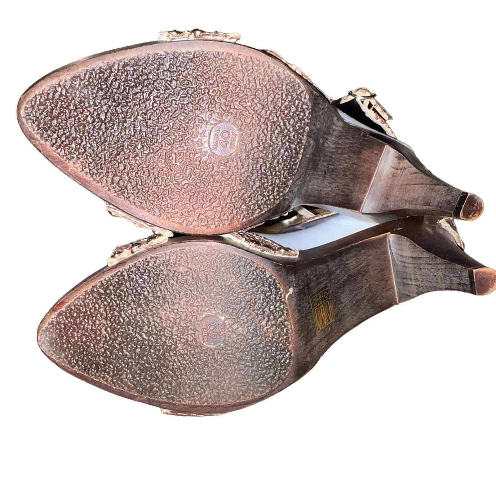 Kenzo Kenzo wood heel ankle strap heels size 40 EU 8 US drop ball Size US 8 / IT 38 - 12 Thumbnail